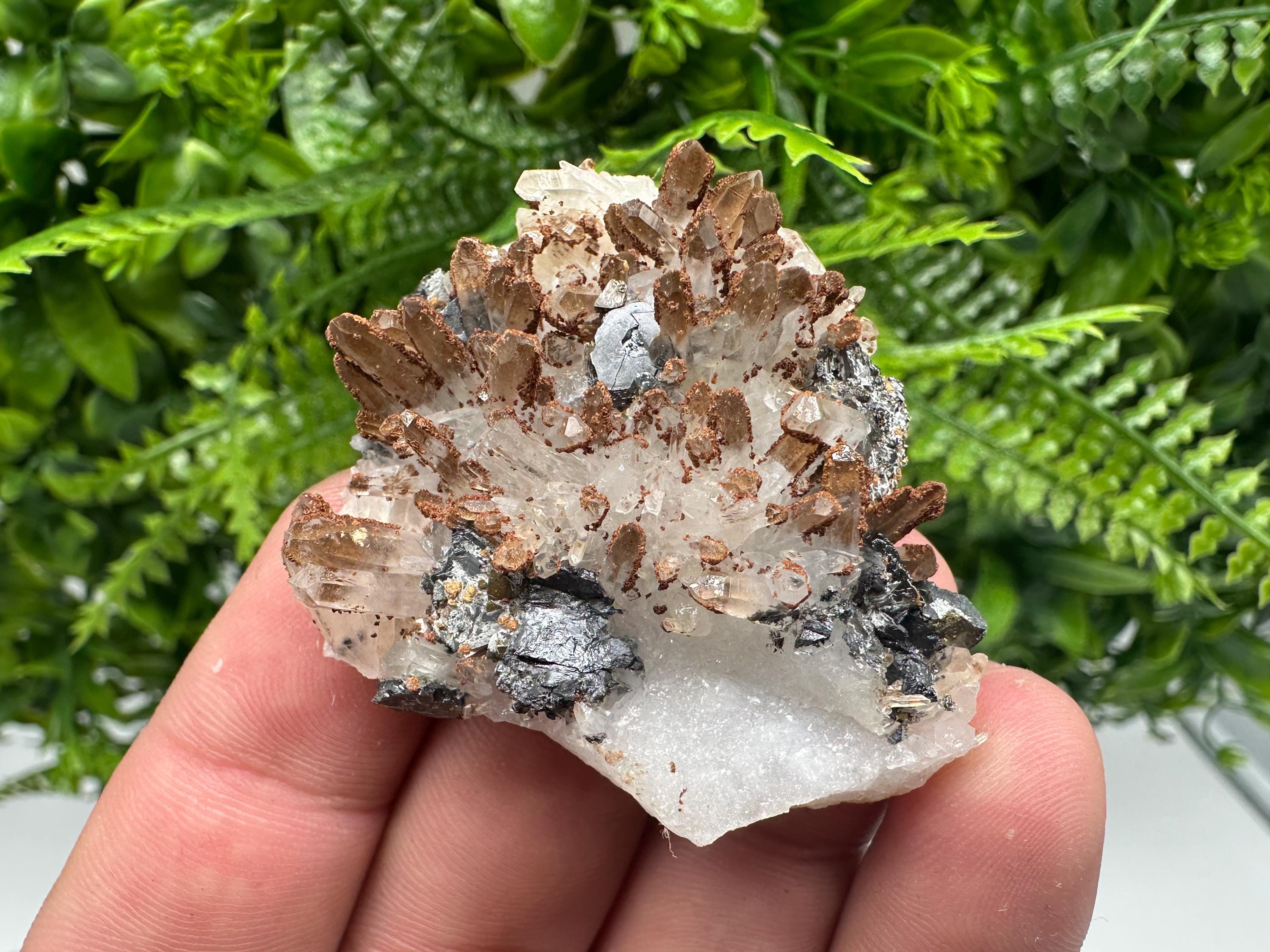 Quartz Sphalerite Siderite Specimen: Bulgaria Home Decor Stone