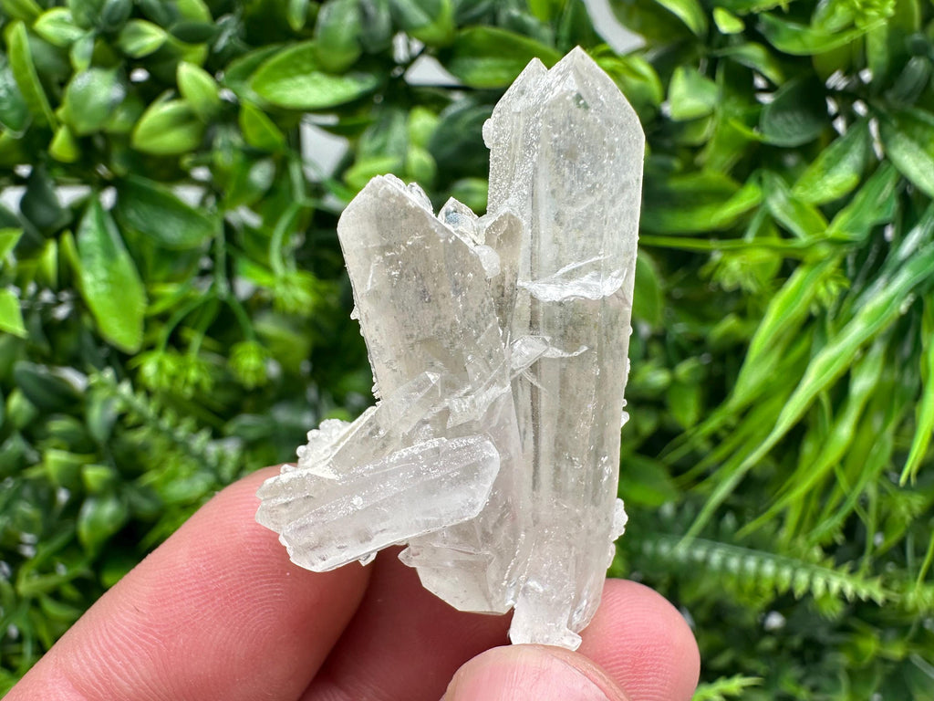 Calcite on Quartz Crystal: Borieva Mine, Bulgaria
