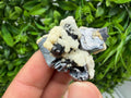 Amazing Galena spinel law on Quartz whit Siderite,from Krushev dol mine,Bulgaria,natural,collection mineral specimen,home decor crystal,souv