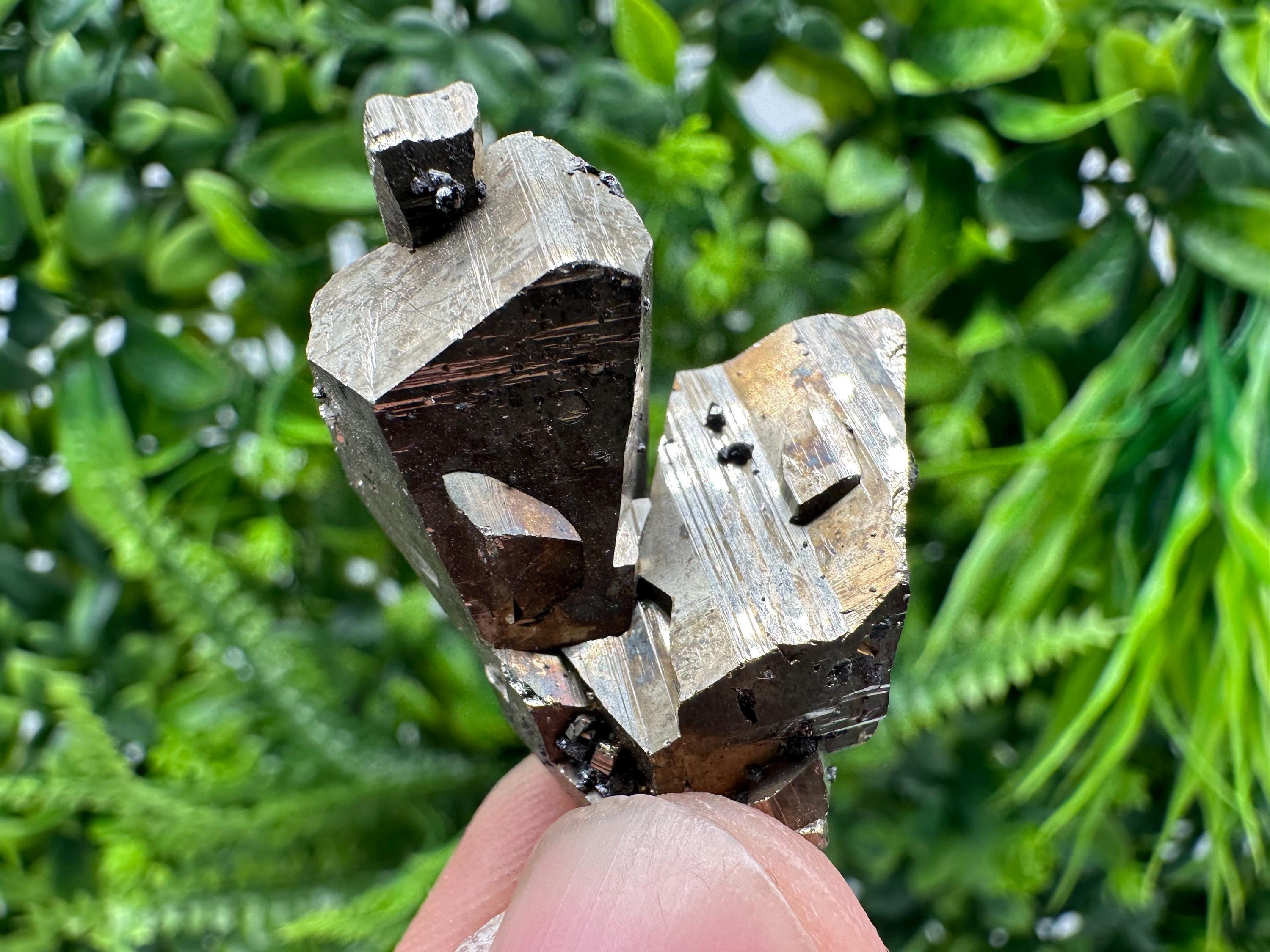 Mini Rainbow Pyrite Cluster, Borieva Mine Crystallization Specimen