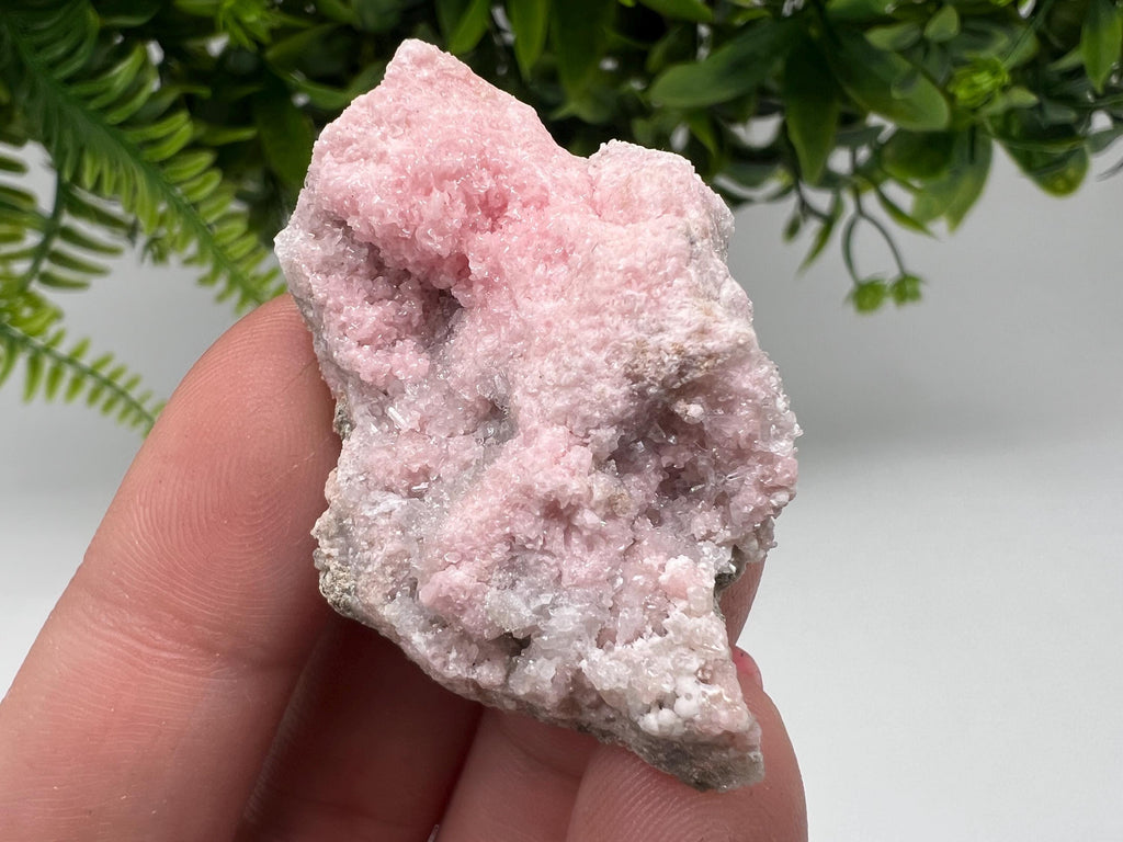 Rhodochrosite on Quartz, Starnica Mine, Bulgaria