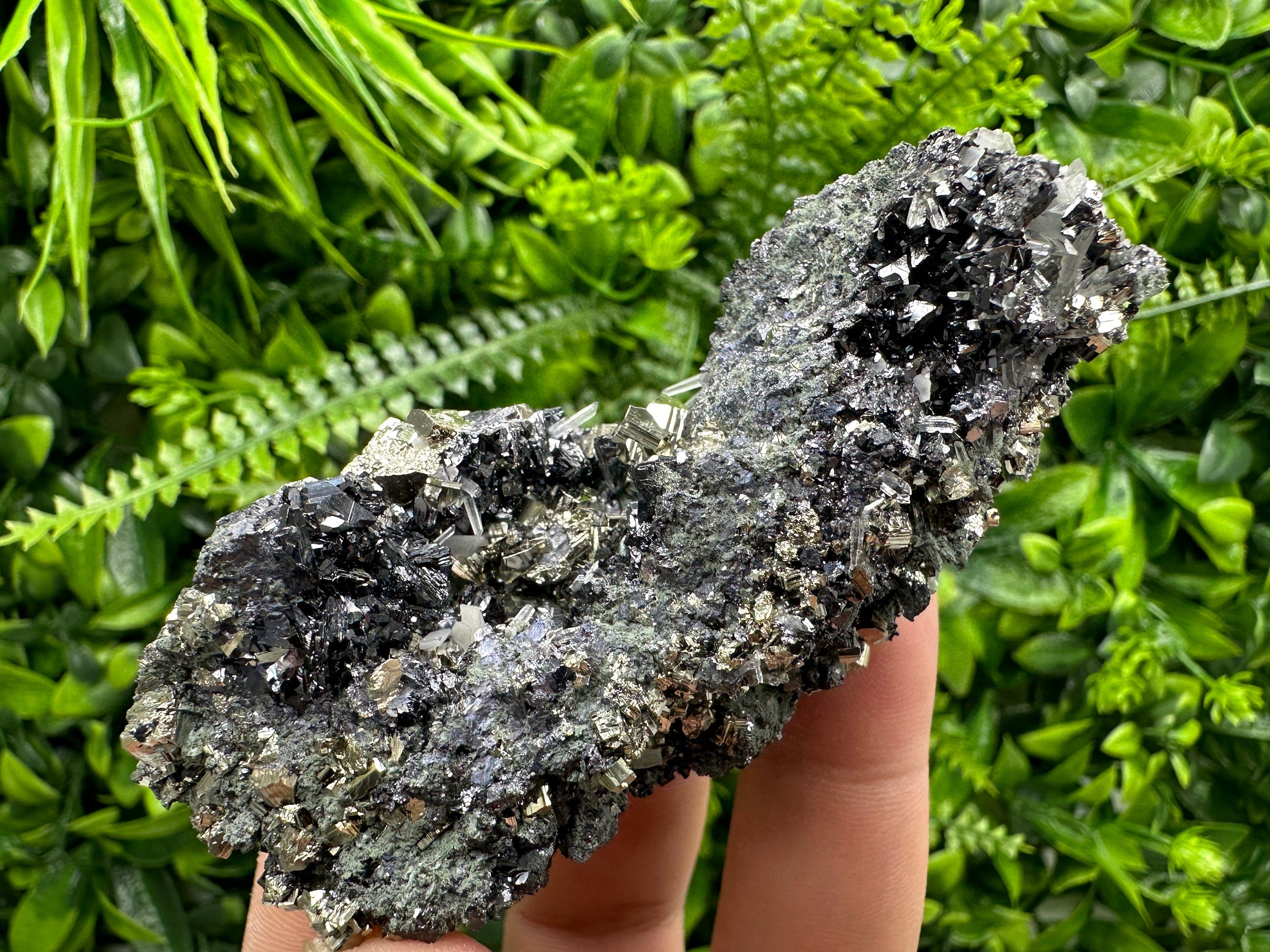 Pyrite Sphalerite Quartz Cluster with Chlorite, Bulgaria Minerals