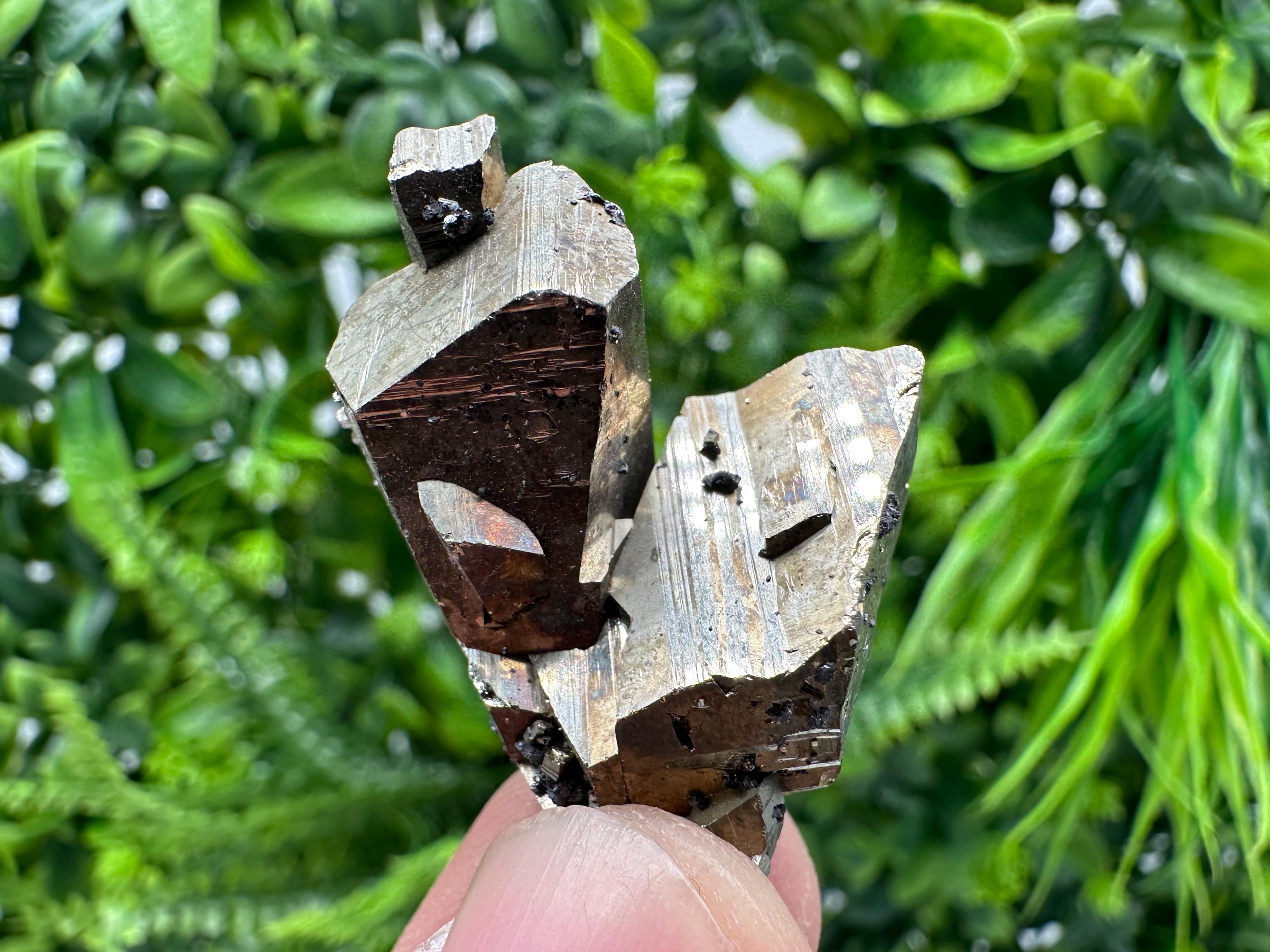 Mini Rainbow Pyrite Cluster, Borieva Mine Crystallization Specimen