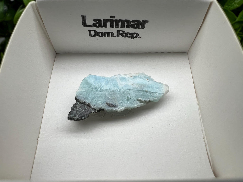 Rare Raw Larimar Specimen: Dominican Republic Crystal (25/15mm)
