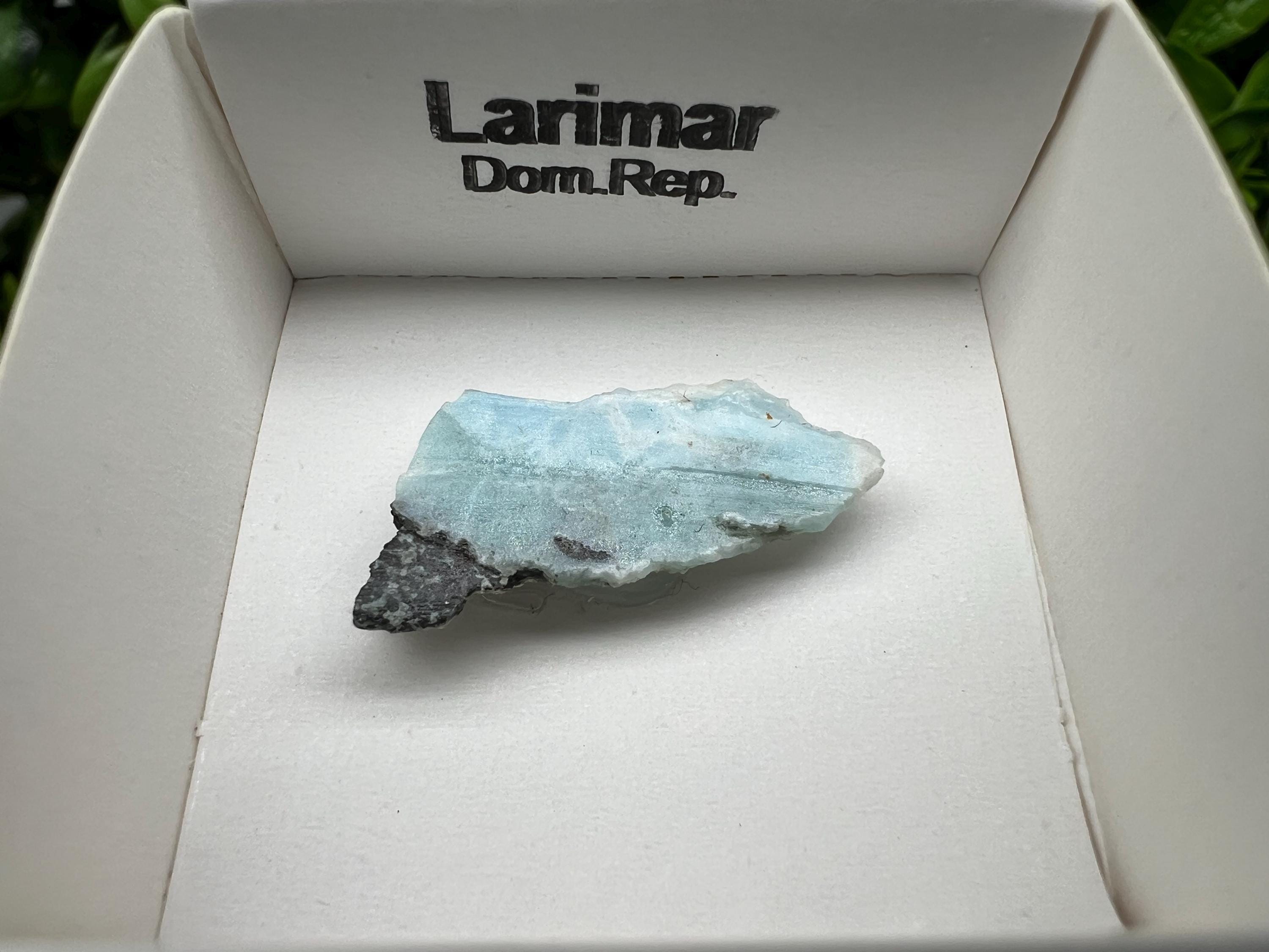 Rare Raw Larimar Specimen: Dominican Republic Crystal (25/15mm)