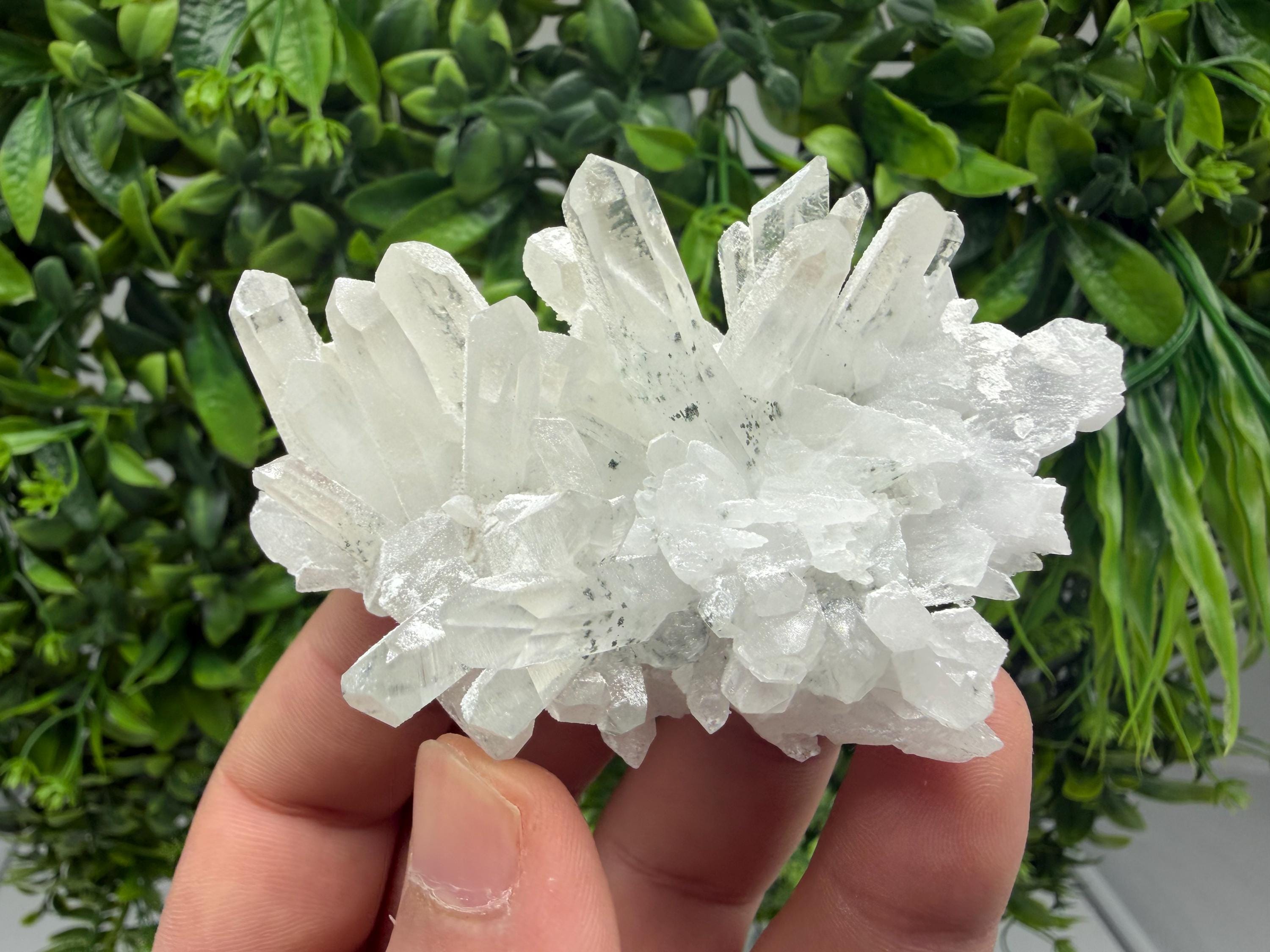 Wonderful Transparent Quartz whit Chlorite ,From 9th September mine,Madan,Bulgaria,Quartz,Quartz crystal,mineral specimen,collection quartz