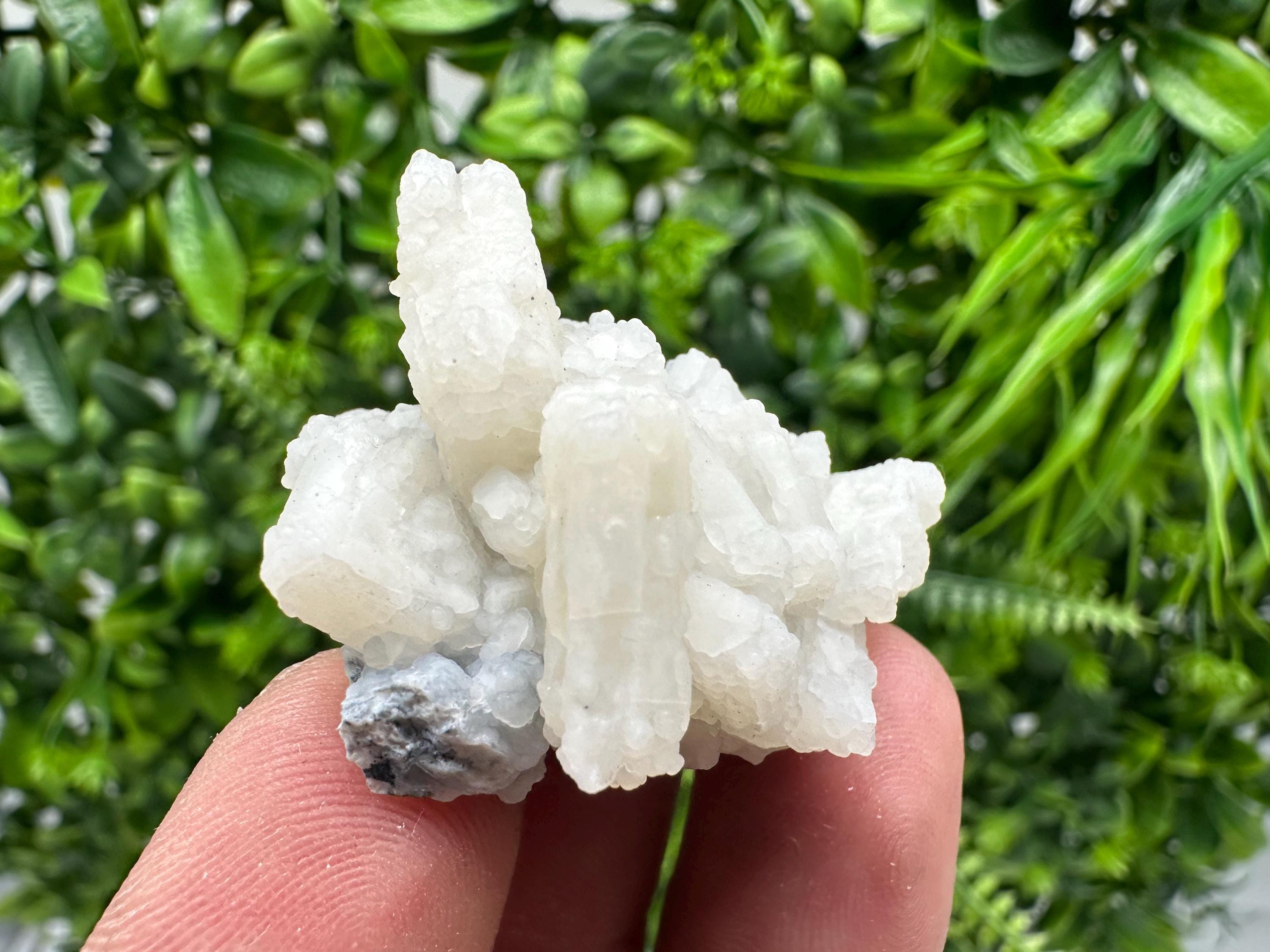Rare Fluorescent Calcite after Barite on Chalcedony - Androvo Mine, Bulgaria
