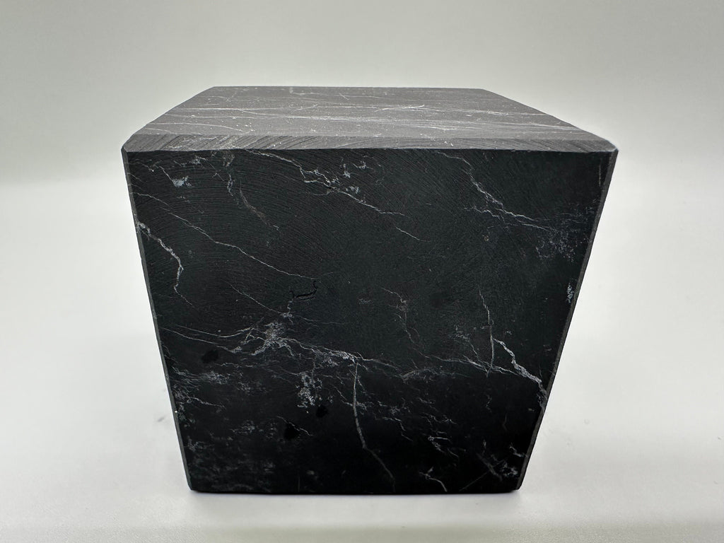 6cm Shungite Cube: EMF & 5G Protection, Healing Crystal