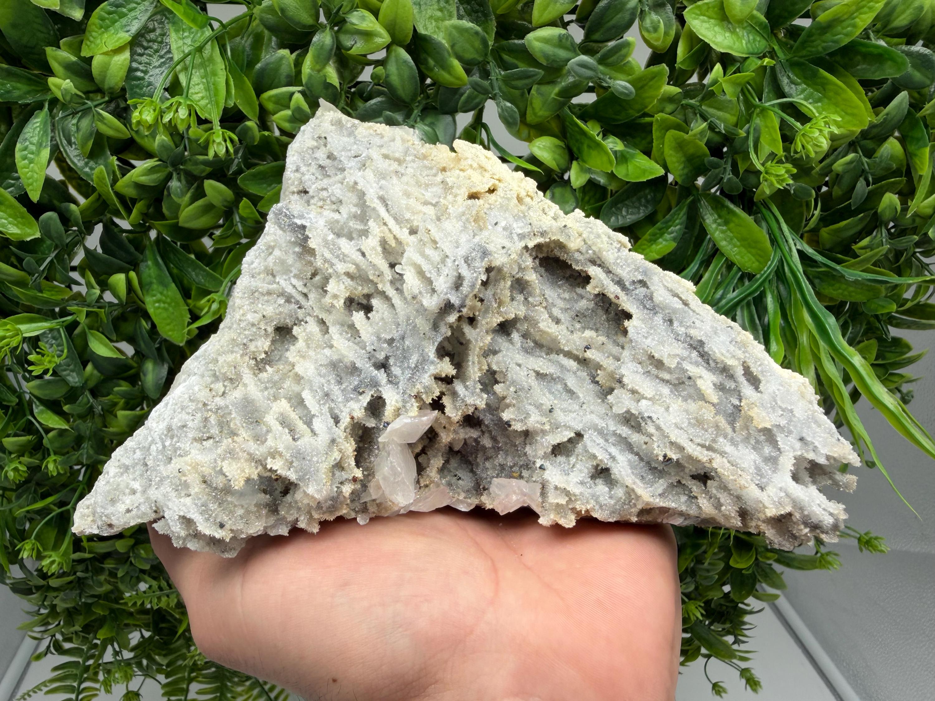 Chalcedony Quartz Cluster with Chlorite - Bulgaria Mineral Specimen
