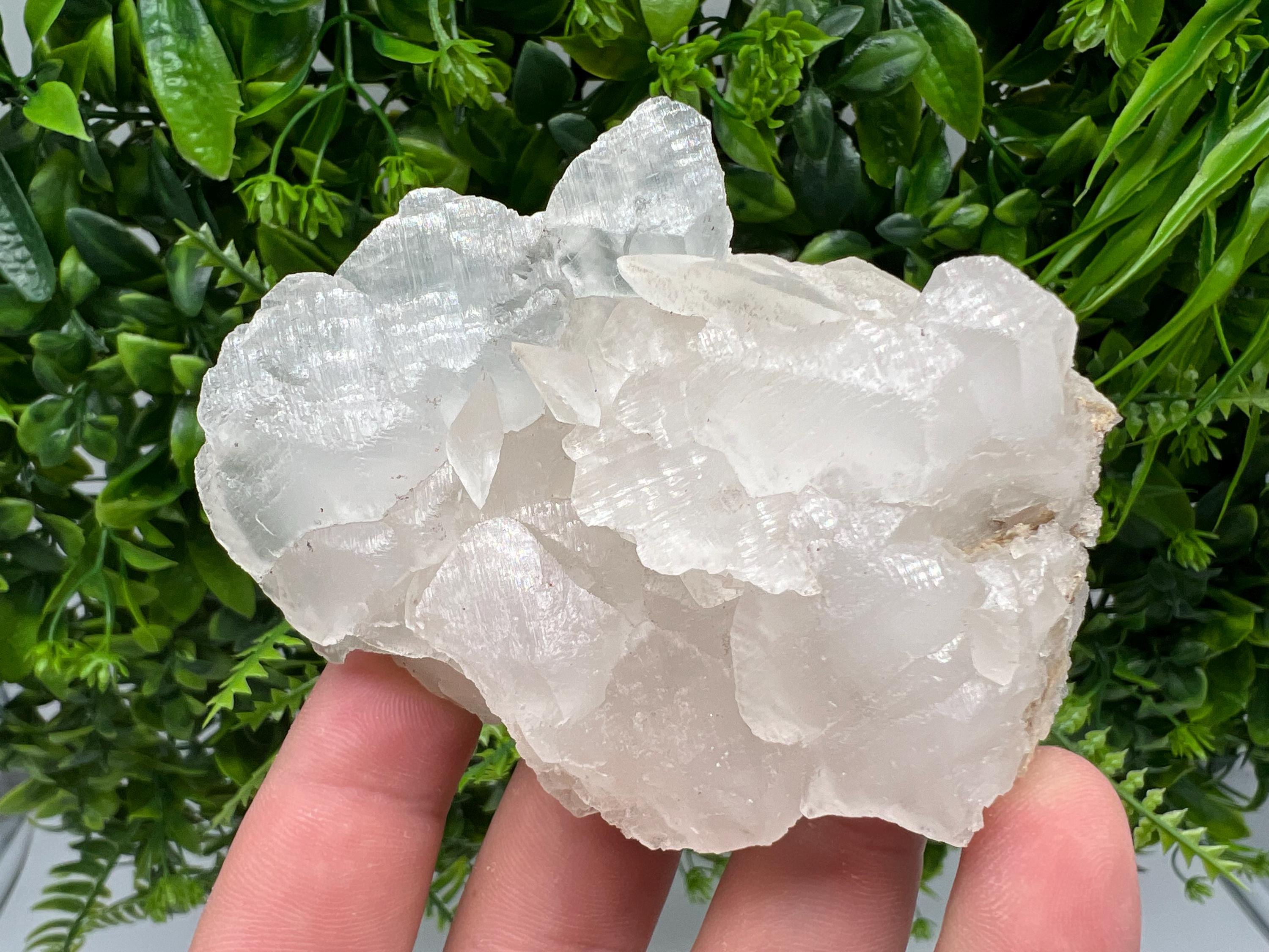 White Calcite on Matrix: Madan Bulgaria Crystal Mineral