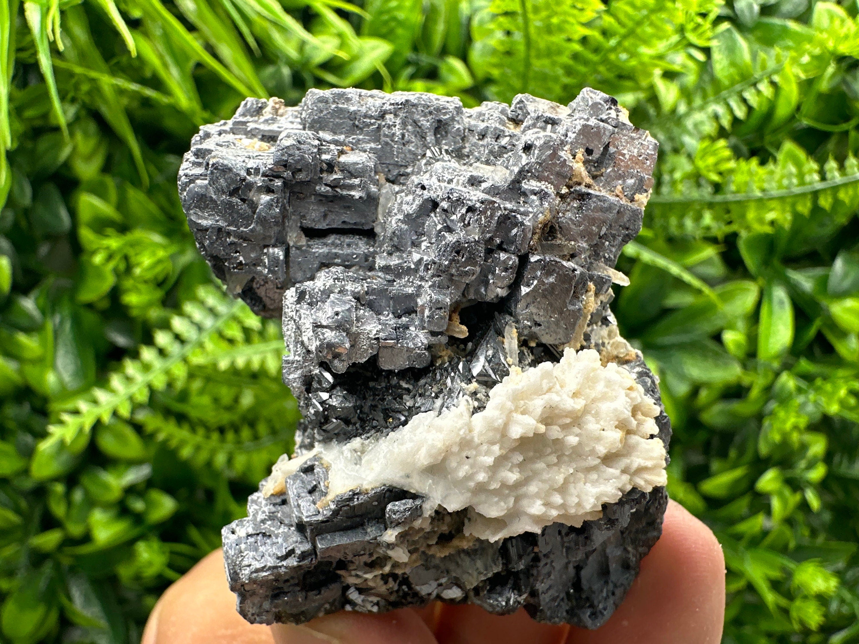 Rare Skeleton Galena Cluster: Natural Crystal Mineral Souvenir