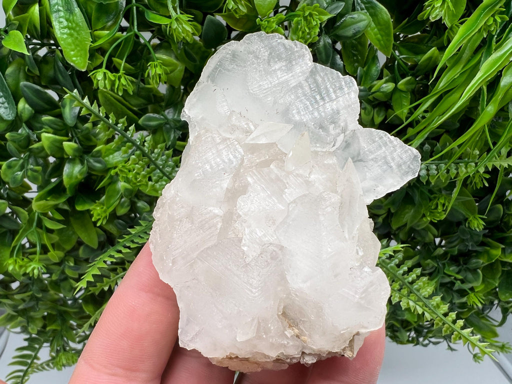 White Calcite on Matrix: Madan Bulgaria Crystal Mineral