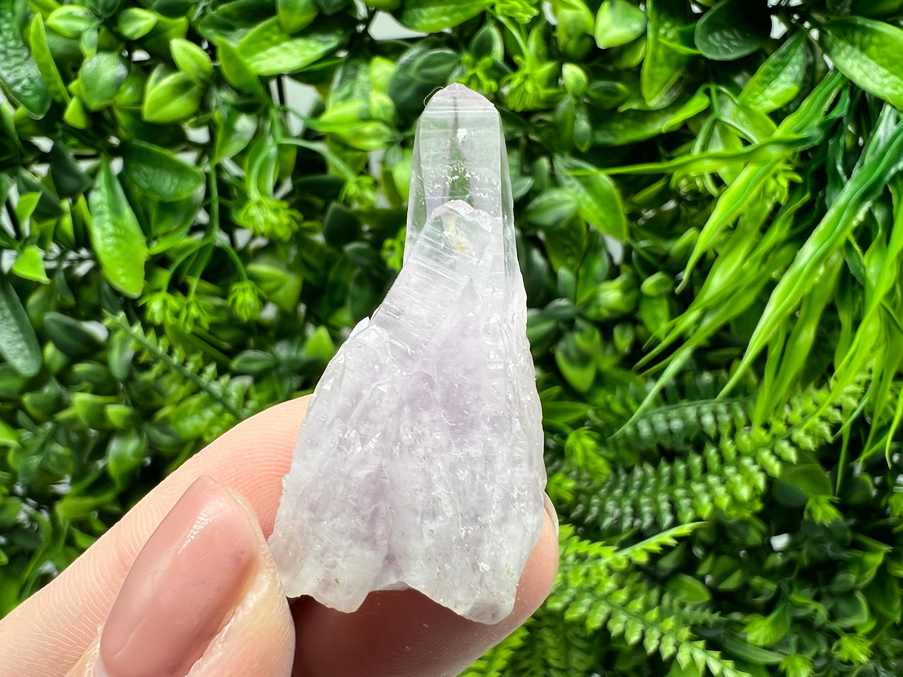 Amethyst Phantom Quartz Crystal with Chalcedony and Chlorite