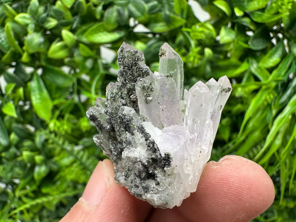Amethyst Phantom Quartz with Chalcedony and Chlorite Inclusions