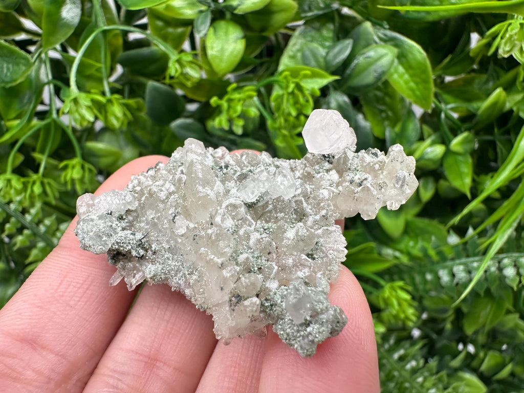 Transparent Quartz on Chlorite Matrix, Madan Bulgaria Mineral Specimen