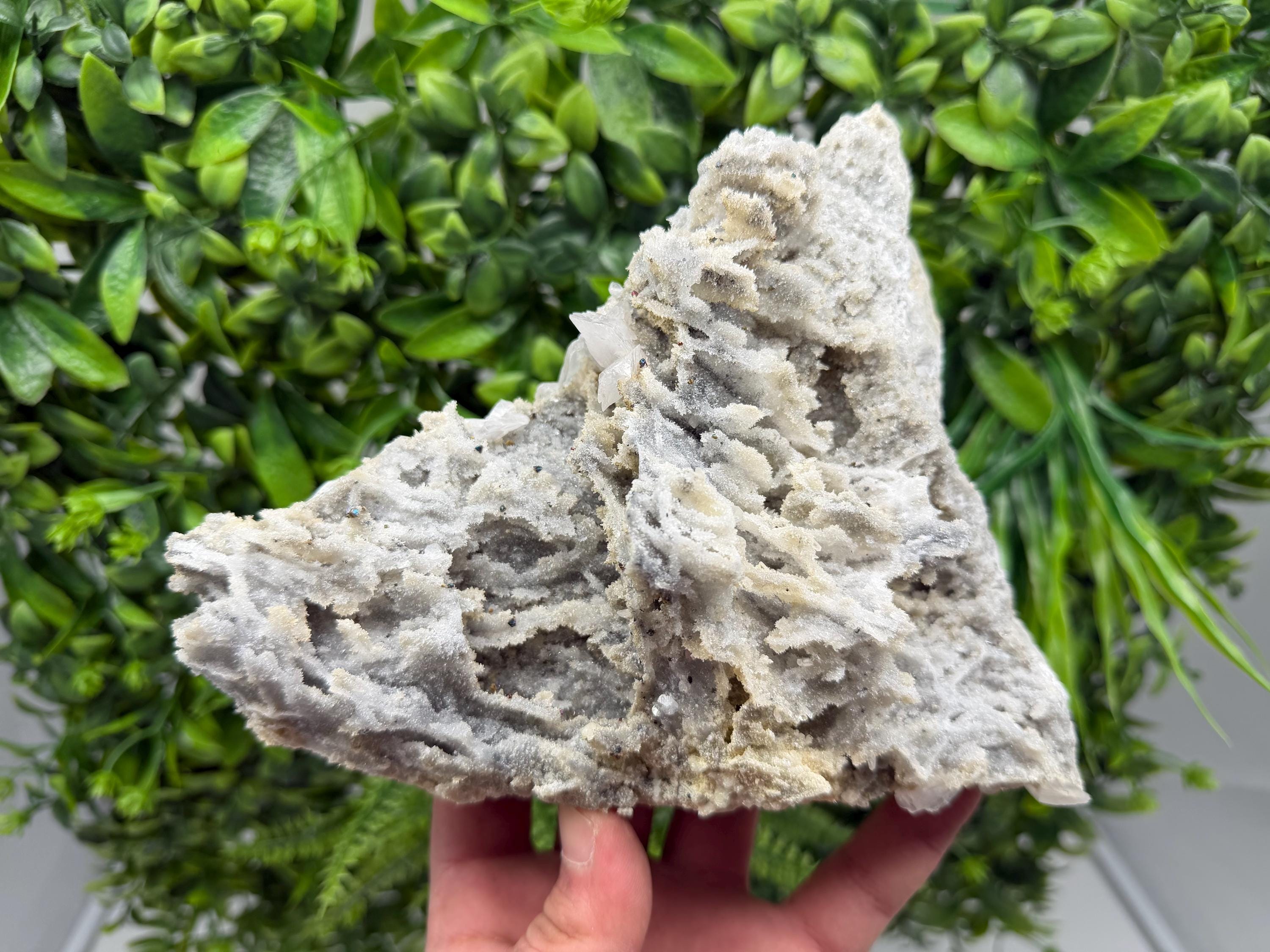 Chalcedony Quartz Cluster with Chlorite - Bulgaria Mineral Specimen