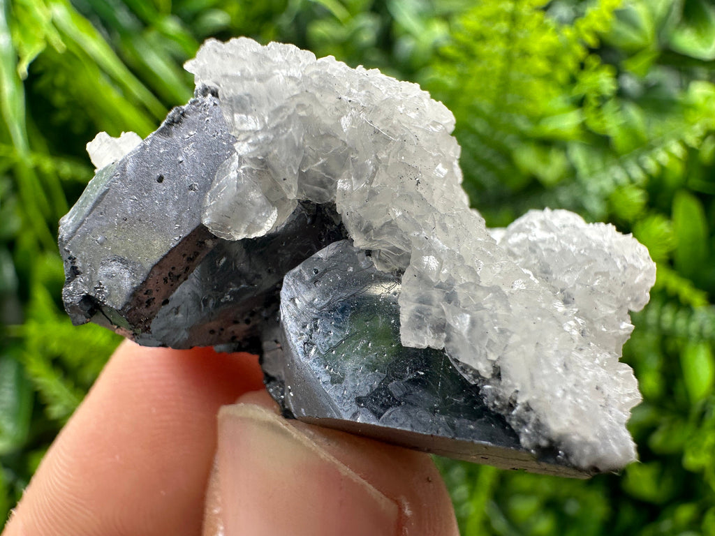 Galena with Calcite Cluster: Natural Mineral Souvenir