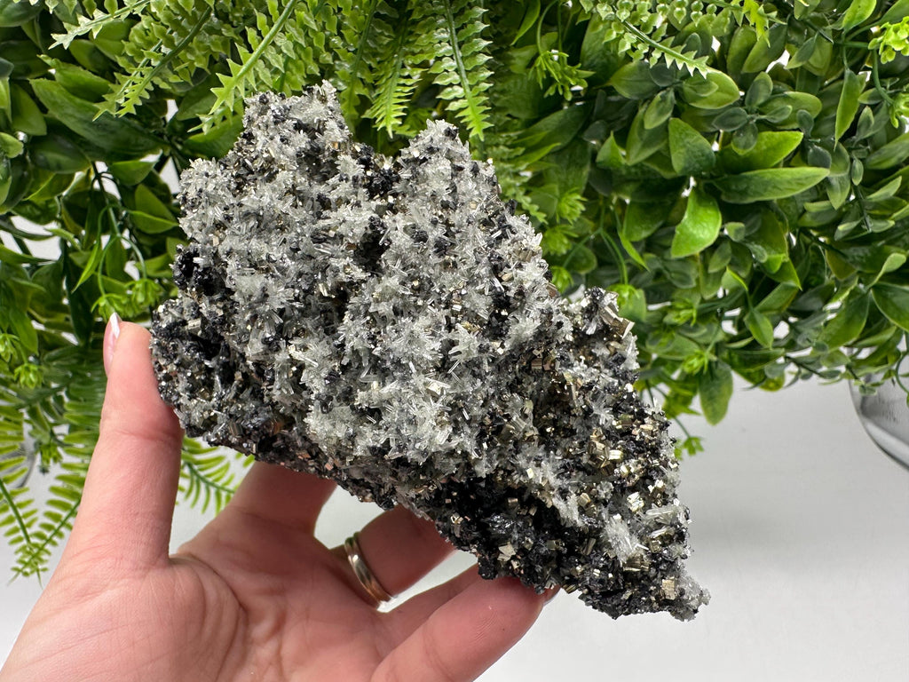 Stunning Pyrite on Quartz,Calcite from Borieva mine,Madan,Bulgaria,natural,collectible mineral specimen,home decor stone,collection crystal