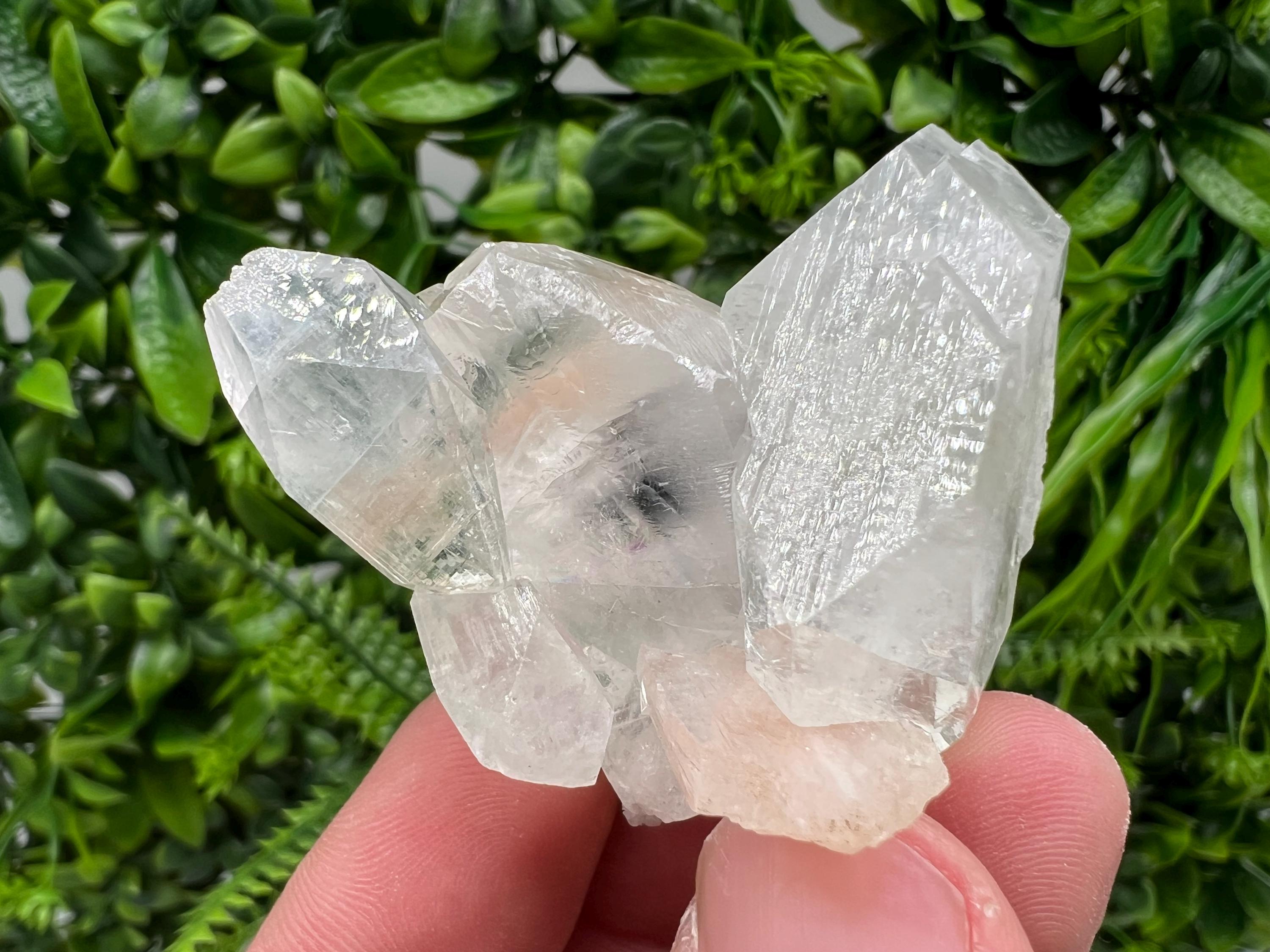 Transparent Apophyllite on Chalcedony, India Minerals Specimen