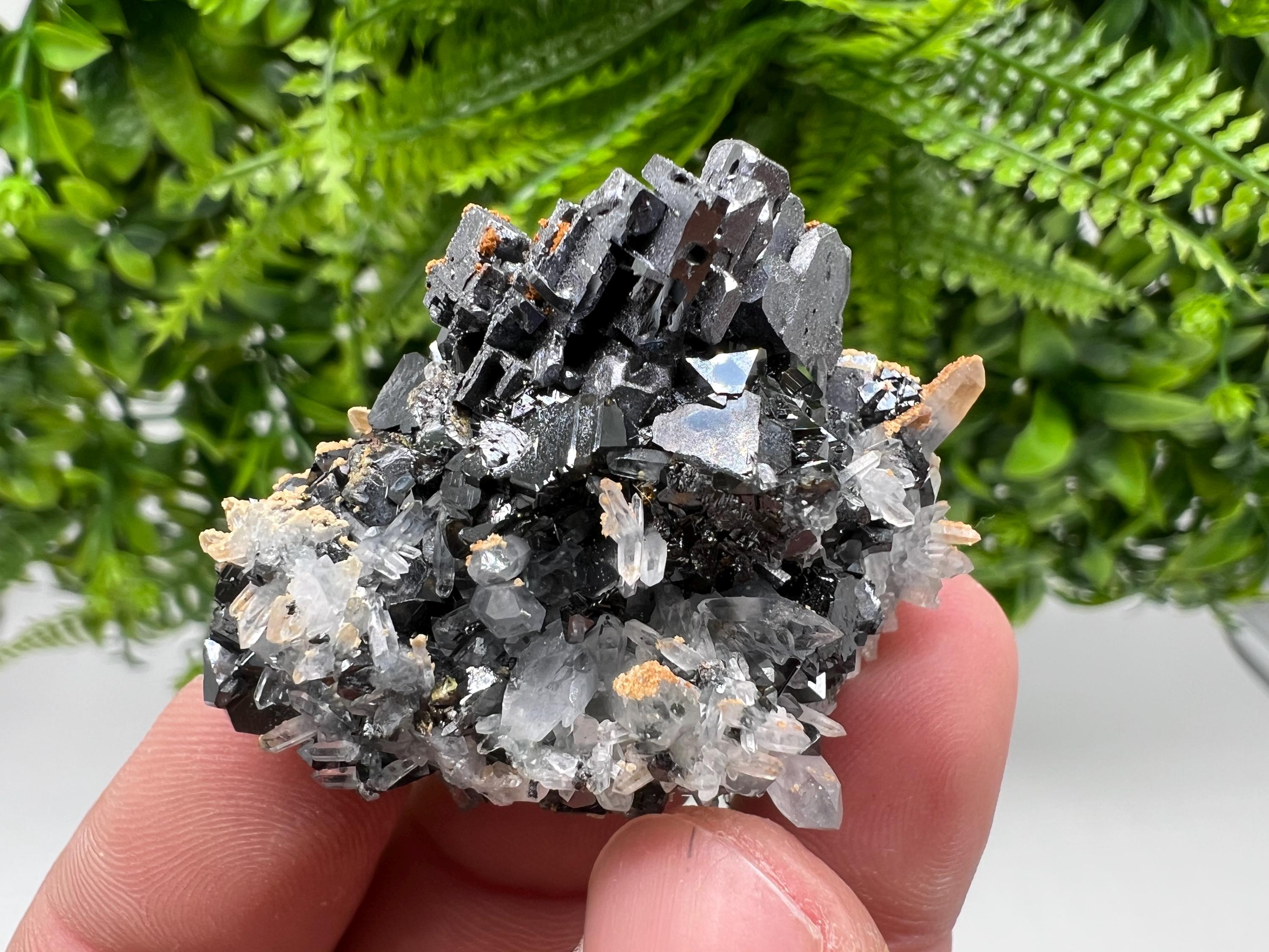 Galena Cluster with Siderite and Quartz, Bulgaria Mineral Specimen