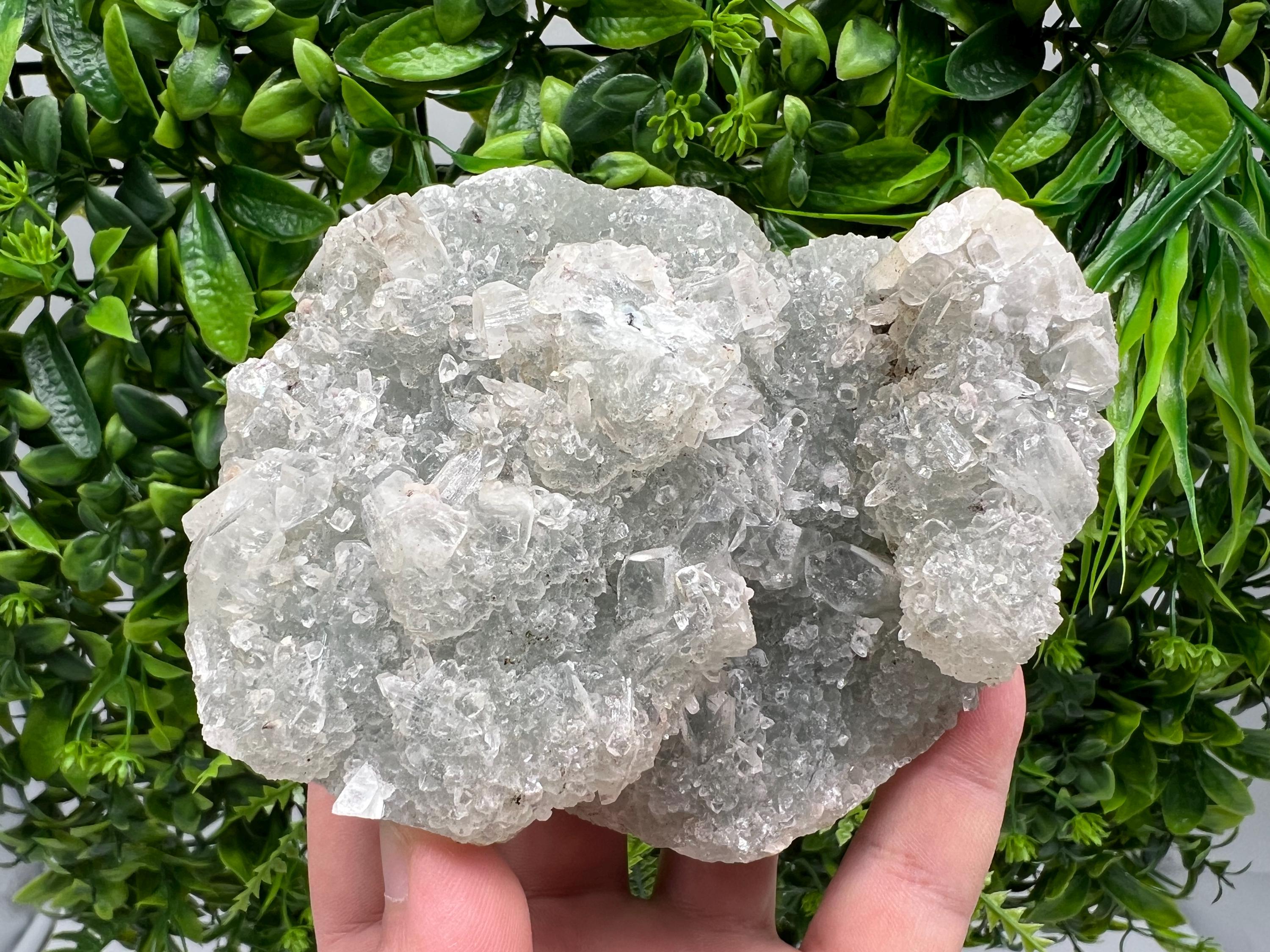 Natural Chalcedony Specimen, India Crystals, Home Decor (425 grams)