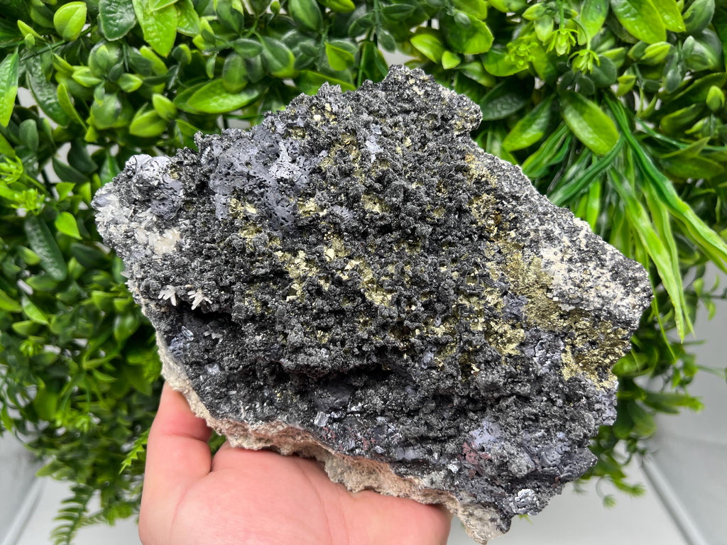 Large Galena Sphalerite Chalcopyrite Quartz Mineral Specimen