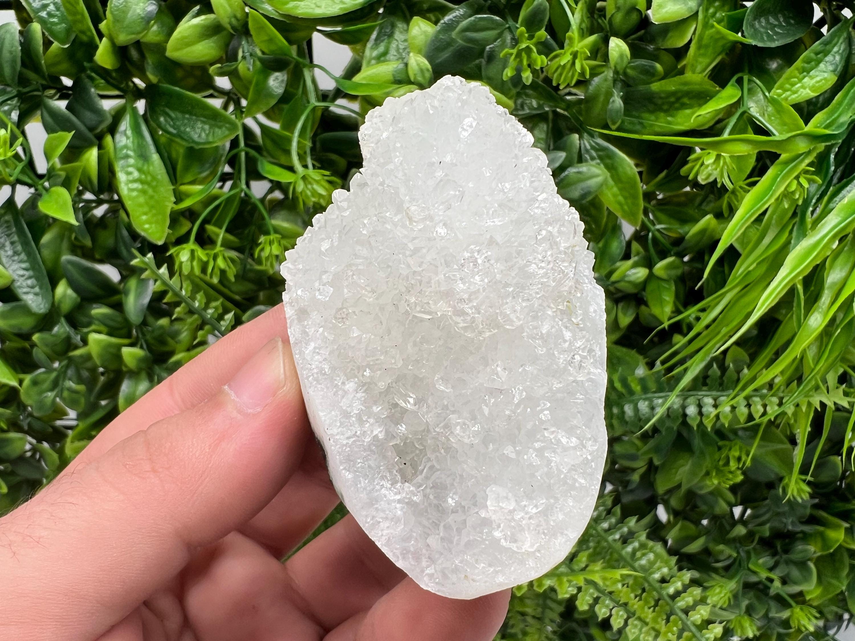 Natural Chalcedony Specimen: India Crystal Mineral, Home Decor