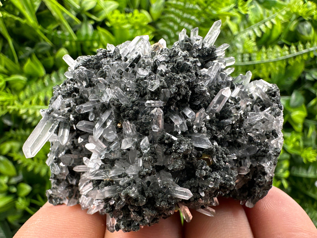 Chlorite Quartz Crystal: Iron Oxide Mineral Specimen, Borieva Bulgaria