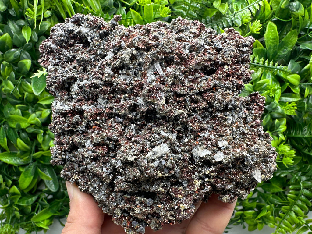 Red Pyrite with Galena and Quartz, Borieva Mine Mineral Specimen