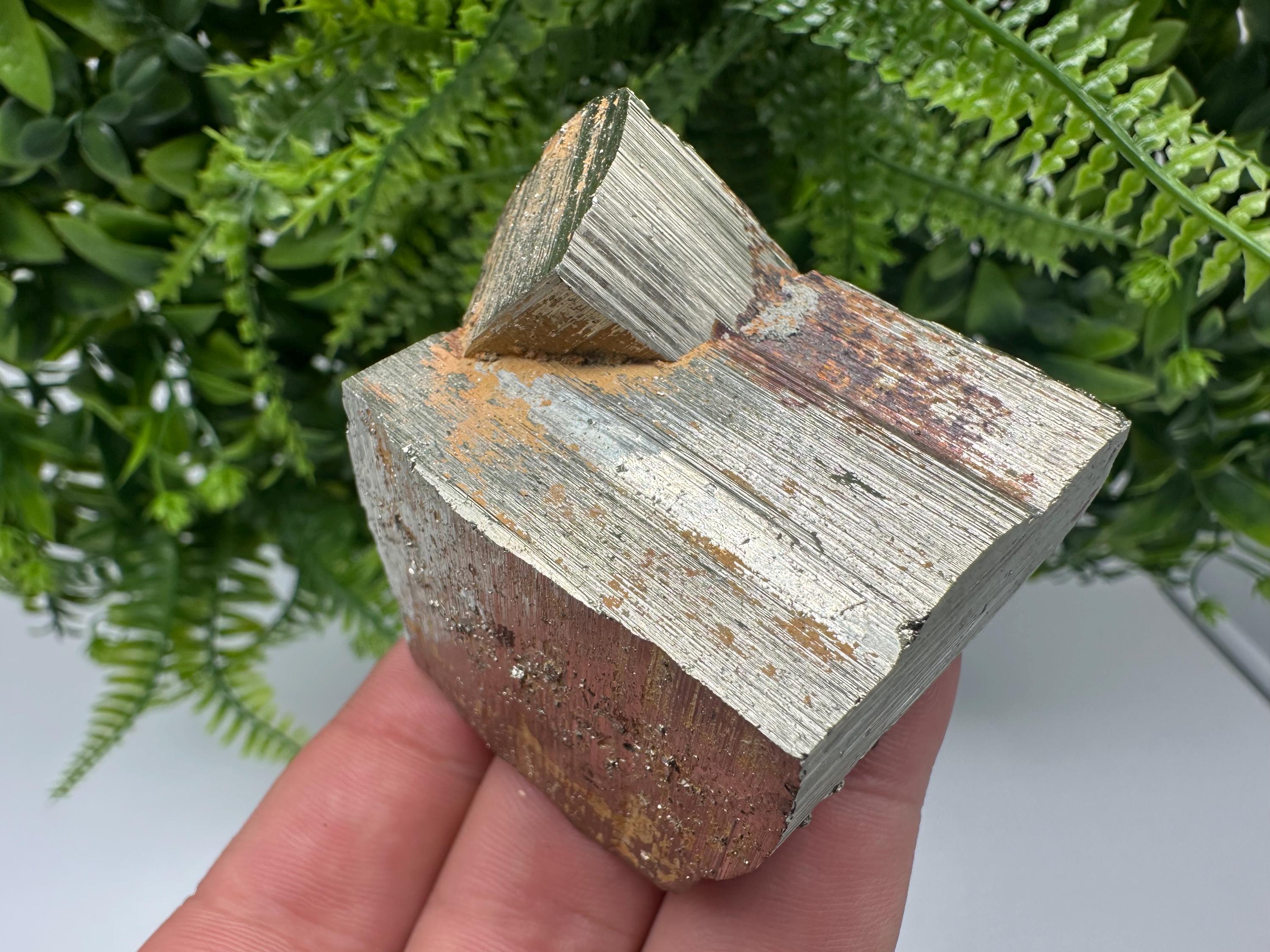 Wonderful Rainbow Pyrite whit Calcite,natural minerals souvenir Crystal,collection stone,rare minerals,home decor,Borieva Bulgaria