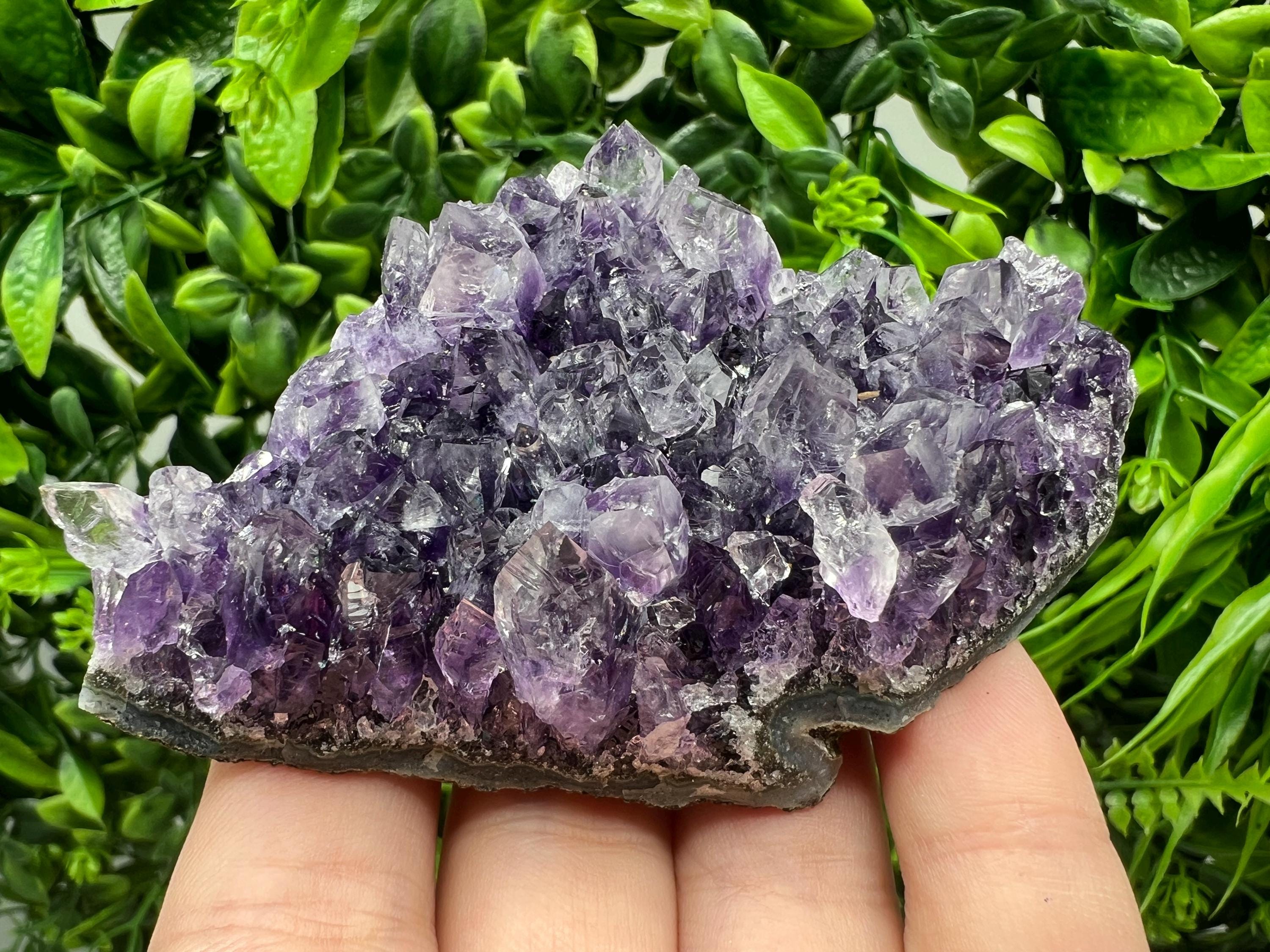 Uruguay Amethyst Cluster, Natural Purple Crystal, Home Decor