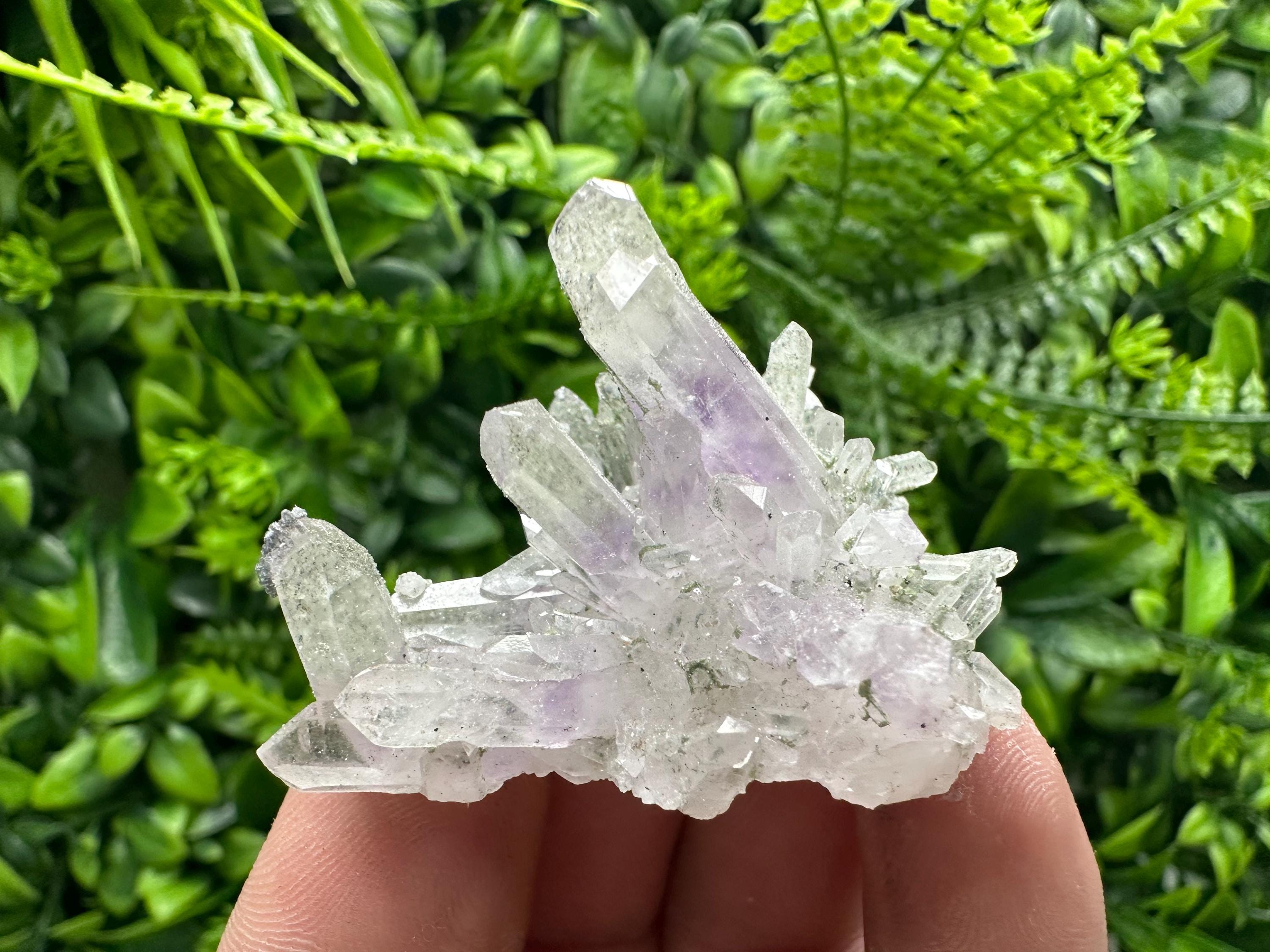 Amethyst Quartz with Calcite and Chlorite, Rare Mineral Specimen