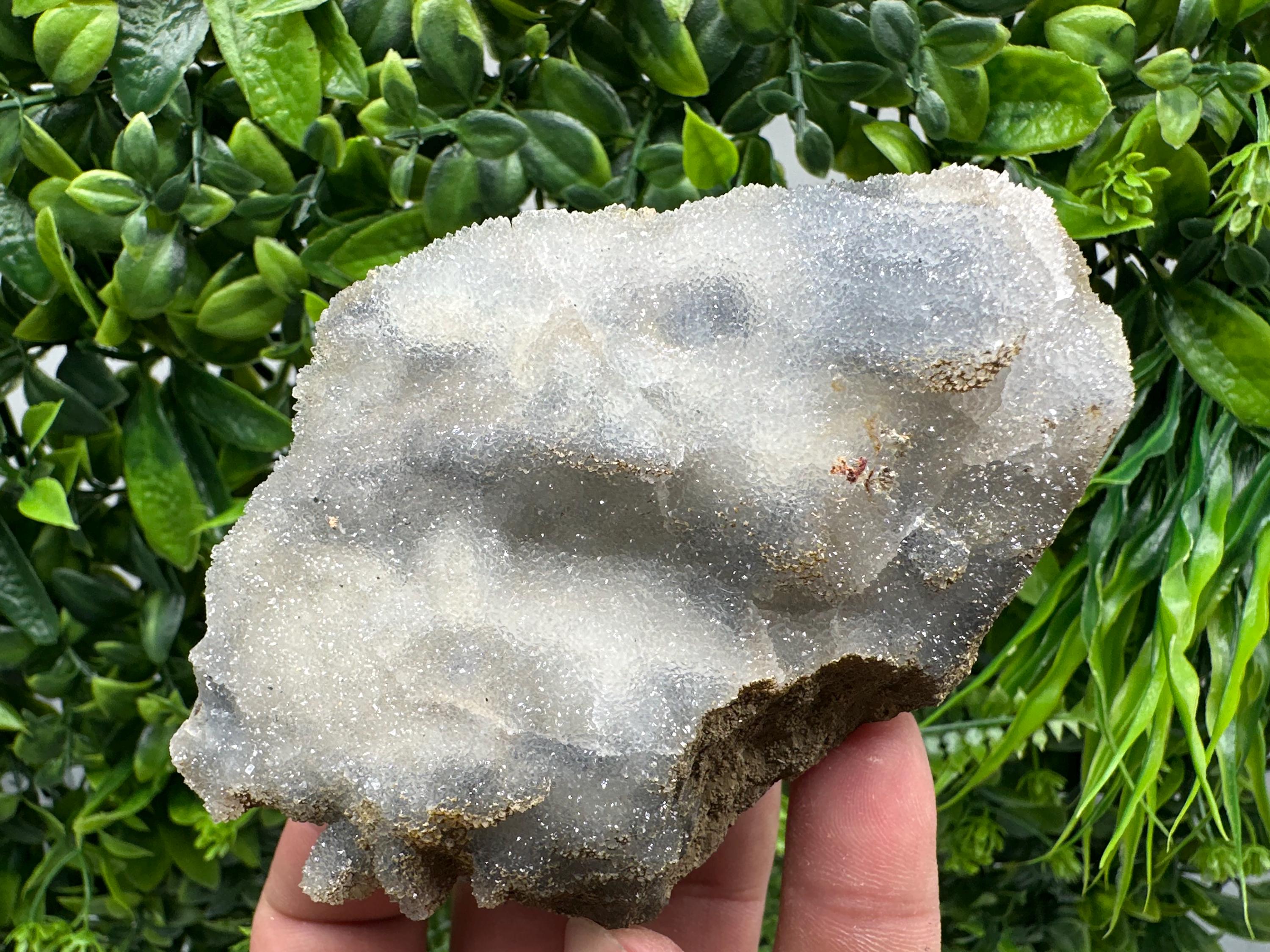 Blue Chalcedony Quartz with Chlorite Inclusions, Bulgaria Mineral Specimen