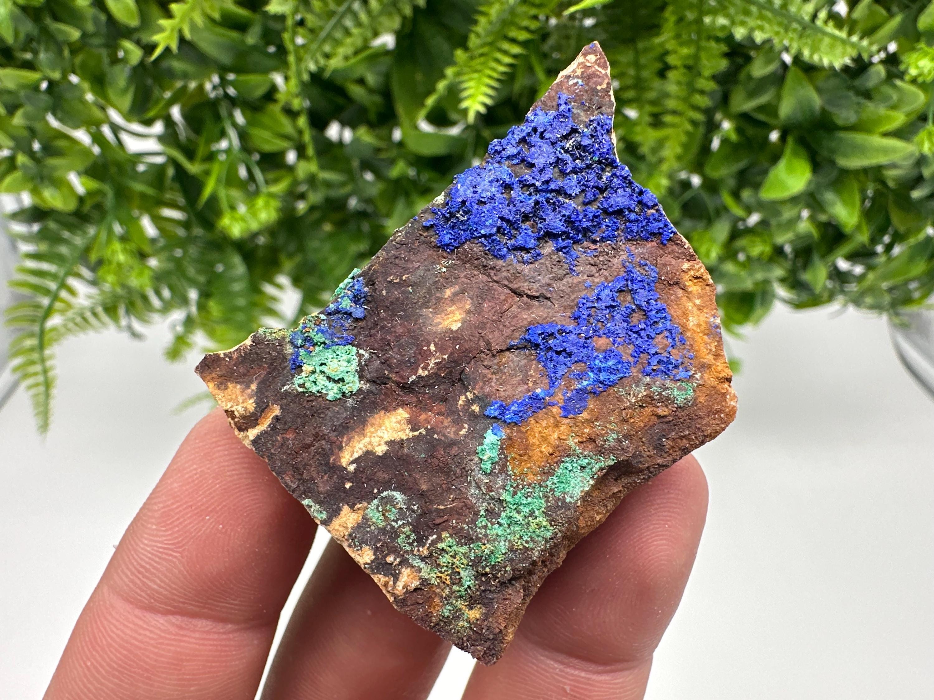 Moroccan Azurite Malachite Mineral Specimen, Rare Crystal