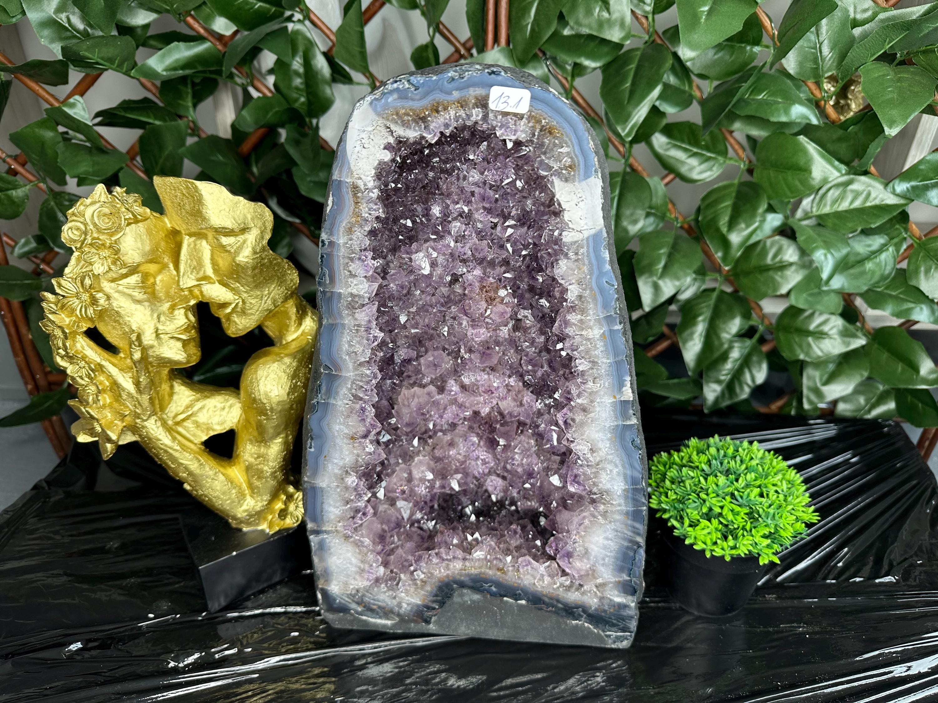 Large Amethyst Geode, Brazil Mineral Specimen, Purple Quartz