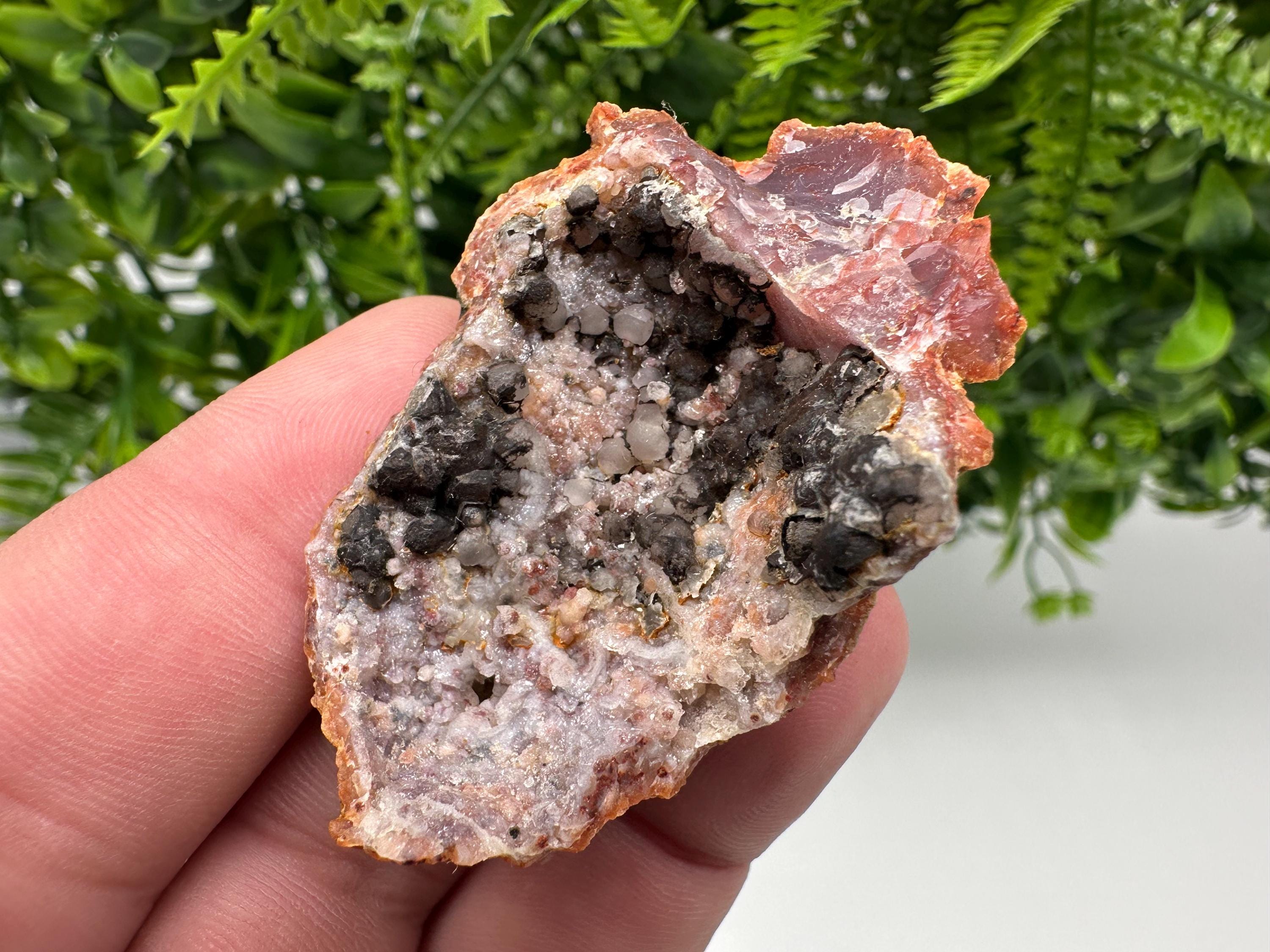 Moroccan Red Chalcedony Crystal Specimen: Rare Mineral Gift