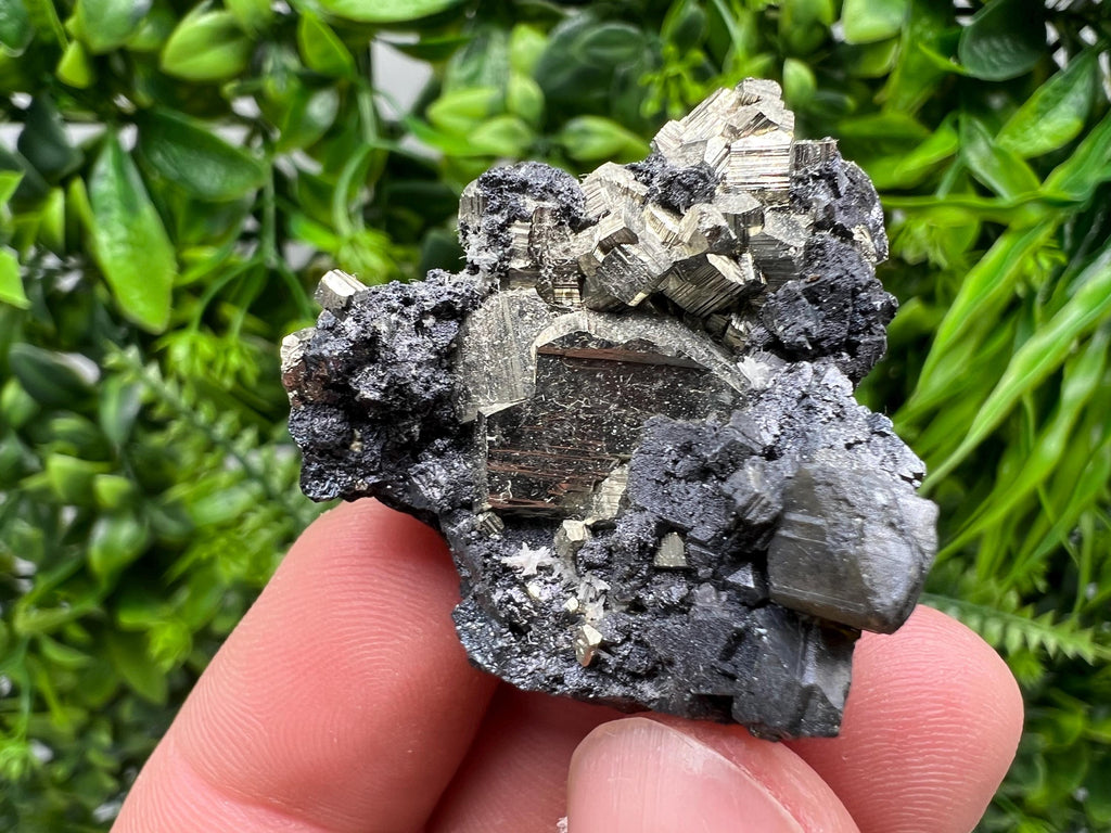 Golden Pyrite,Sphalerite from 9th September mine,Madan,Bulgaria,natural,collectible mineral specimen,home decor crystal,Pyrite cluster,