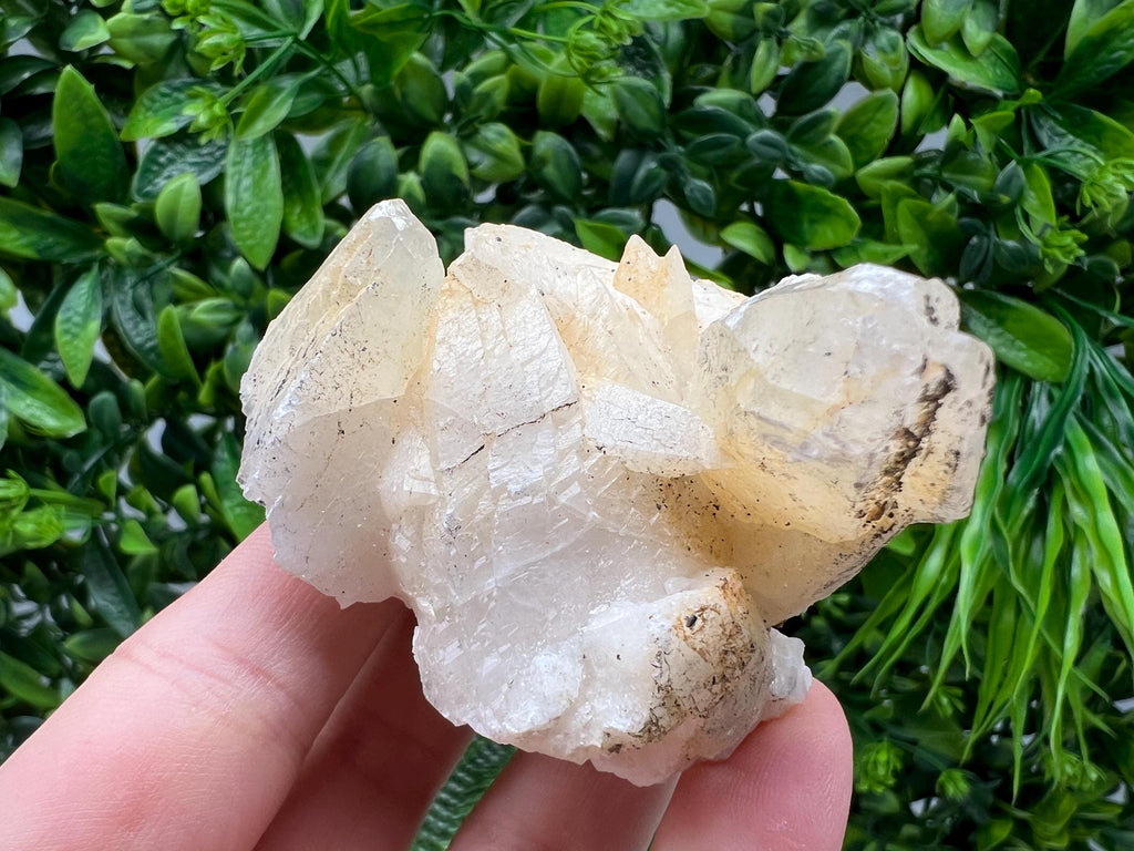 Calcite on Green Quartz Cluster, Djurcovo Mine, Bulgaria