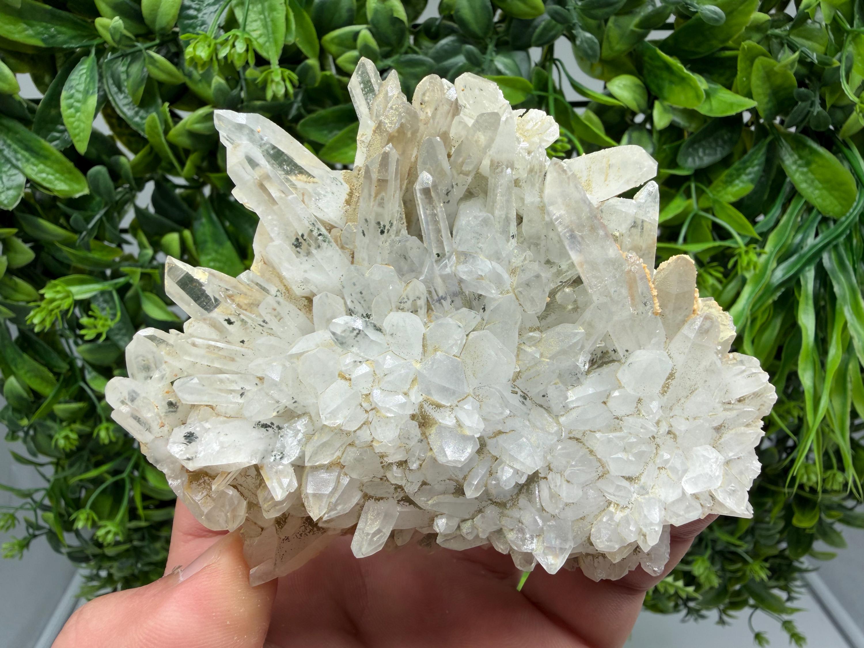Quartz inclusions Chlorite and Sphalerite/ Natural minerals/ Souvenir crystal gift minerals famous Krushev dol/Madan