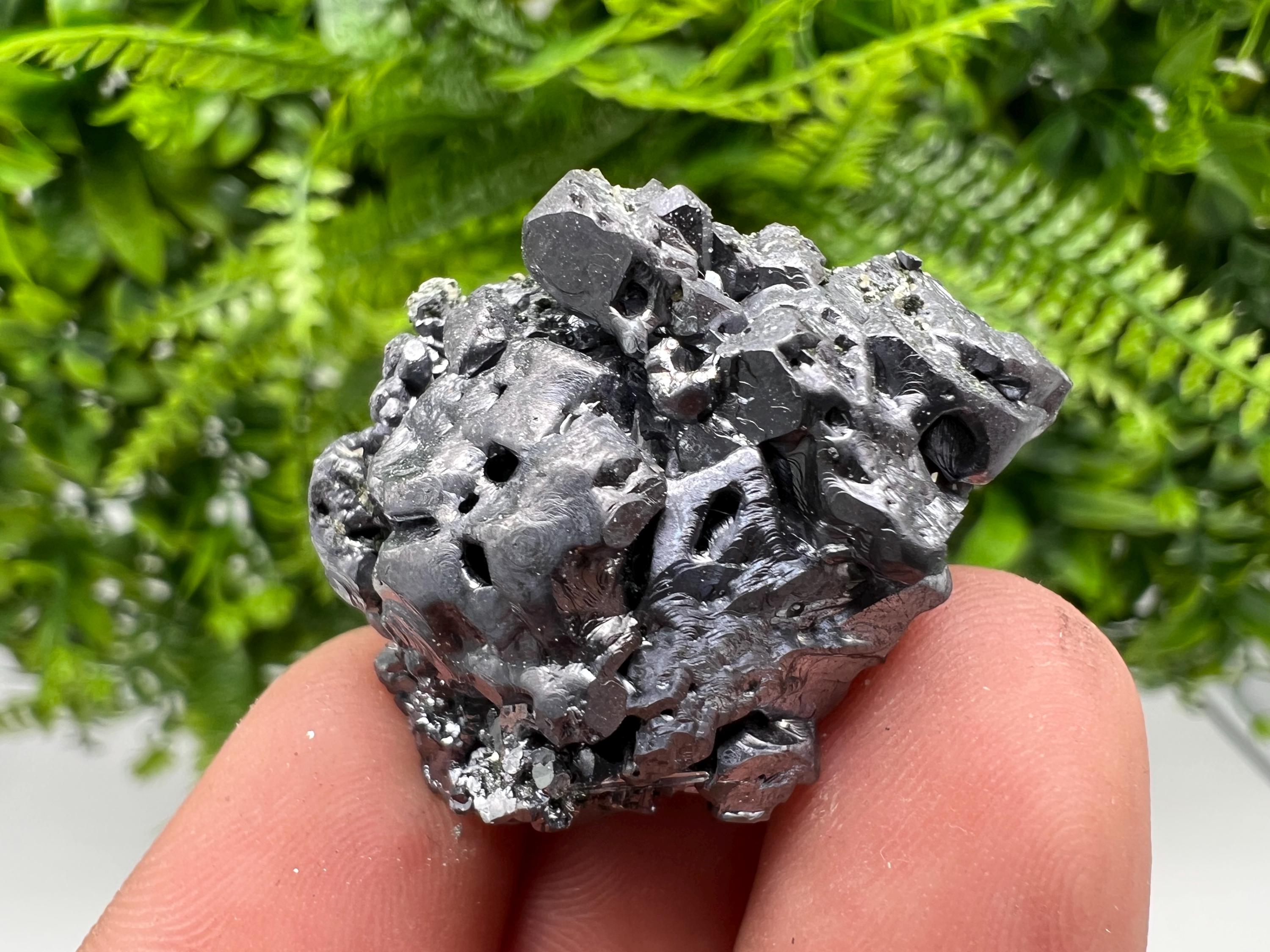 Skeletal Galena on Quartz, Borieva Mine Mineral Specimen