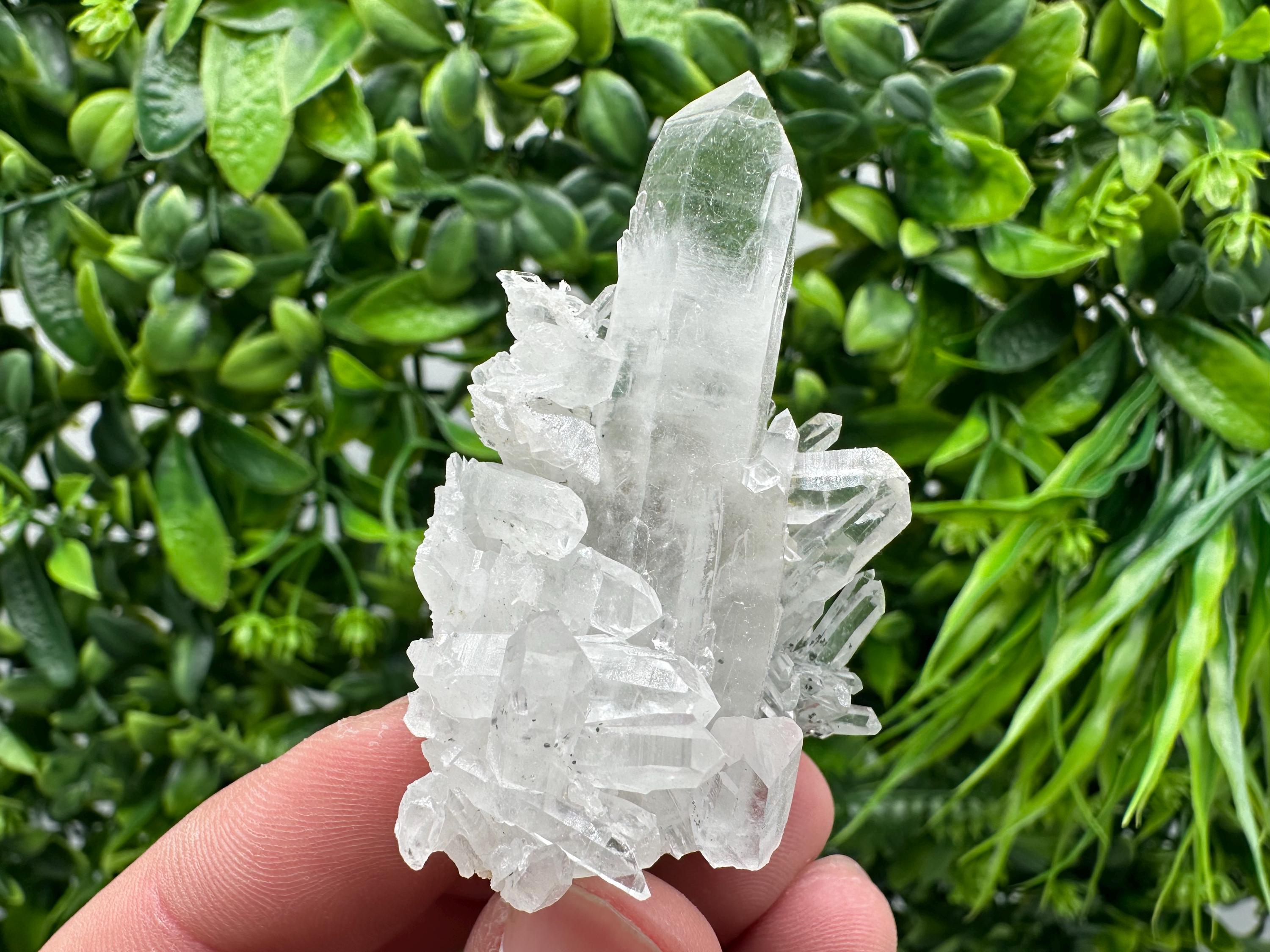 Green Quartz Specimen: Chlorite and Sphalerite Inclusions