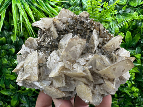 Calcite on Quartz with Oxide, Borieva Mine Mineral Specimen