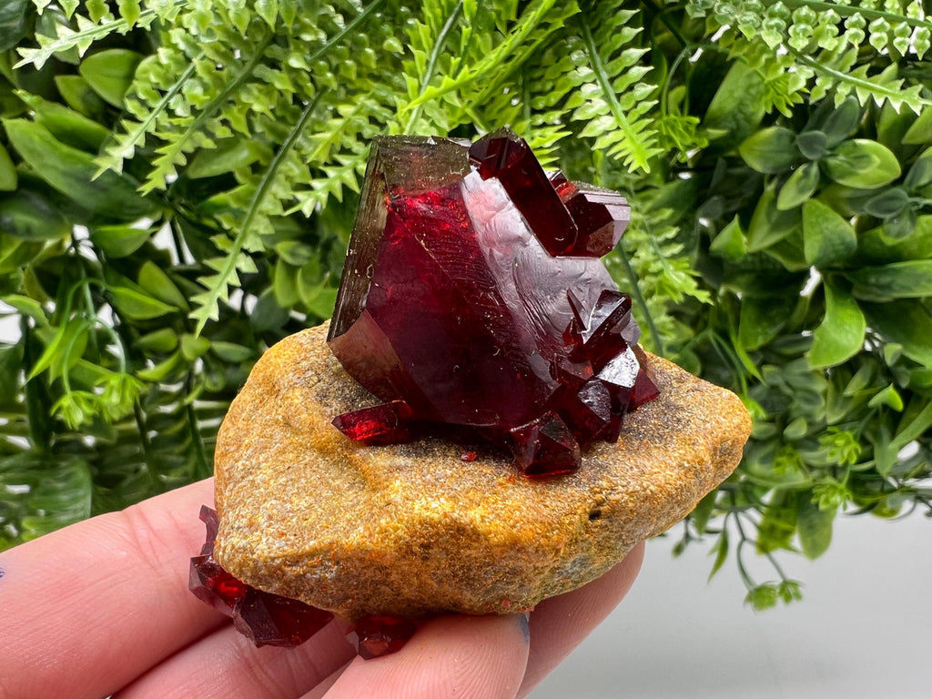 XXL Lab Grown Pruskite Ruby Crystal on Matrix