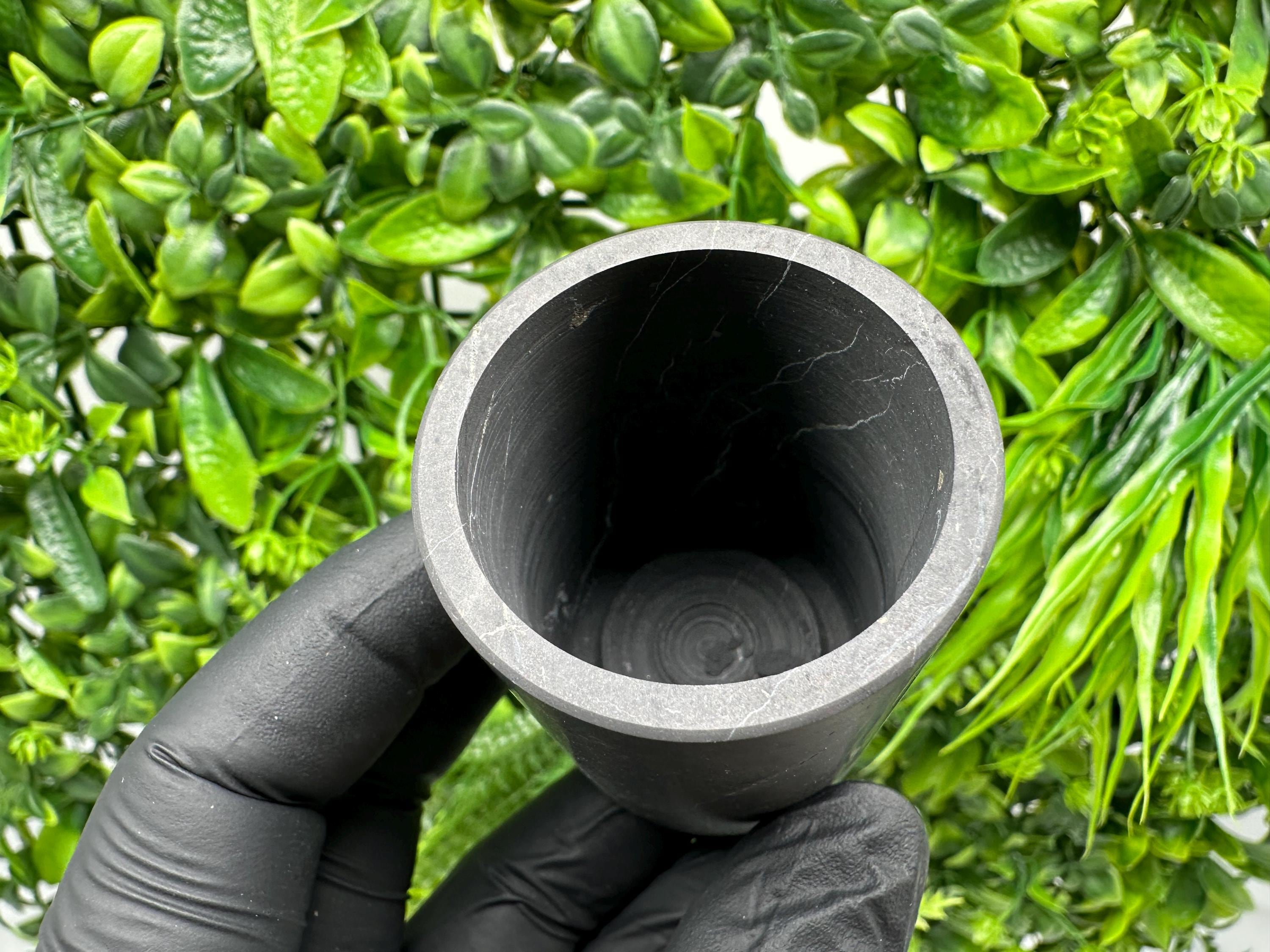 Shungite Cup (60mm): Unpolished Stone, Healing Chakra