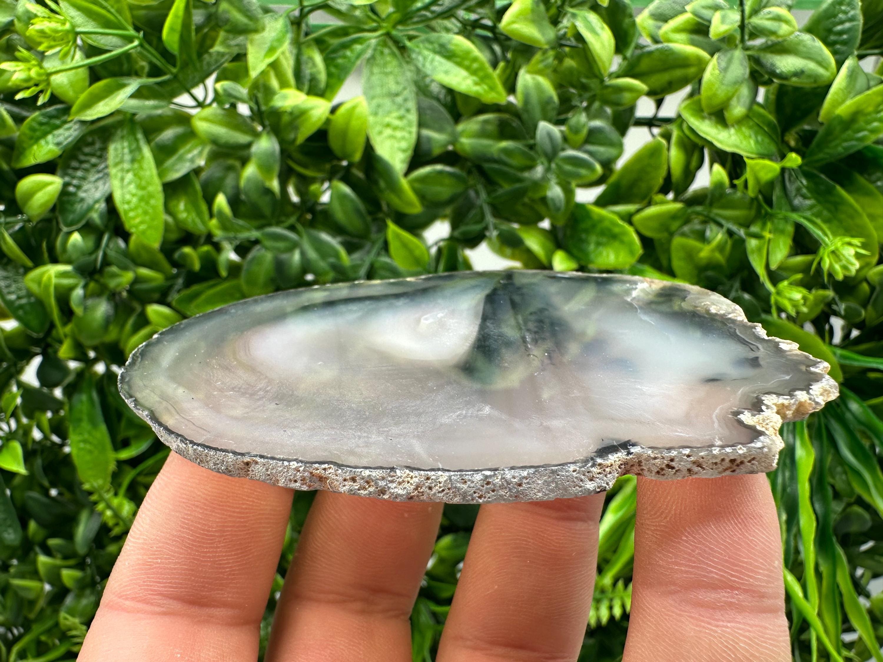 Polished Agate Slice: Spiritual Healing Crystal Coaster Ornament