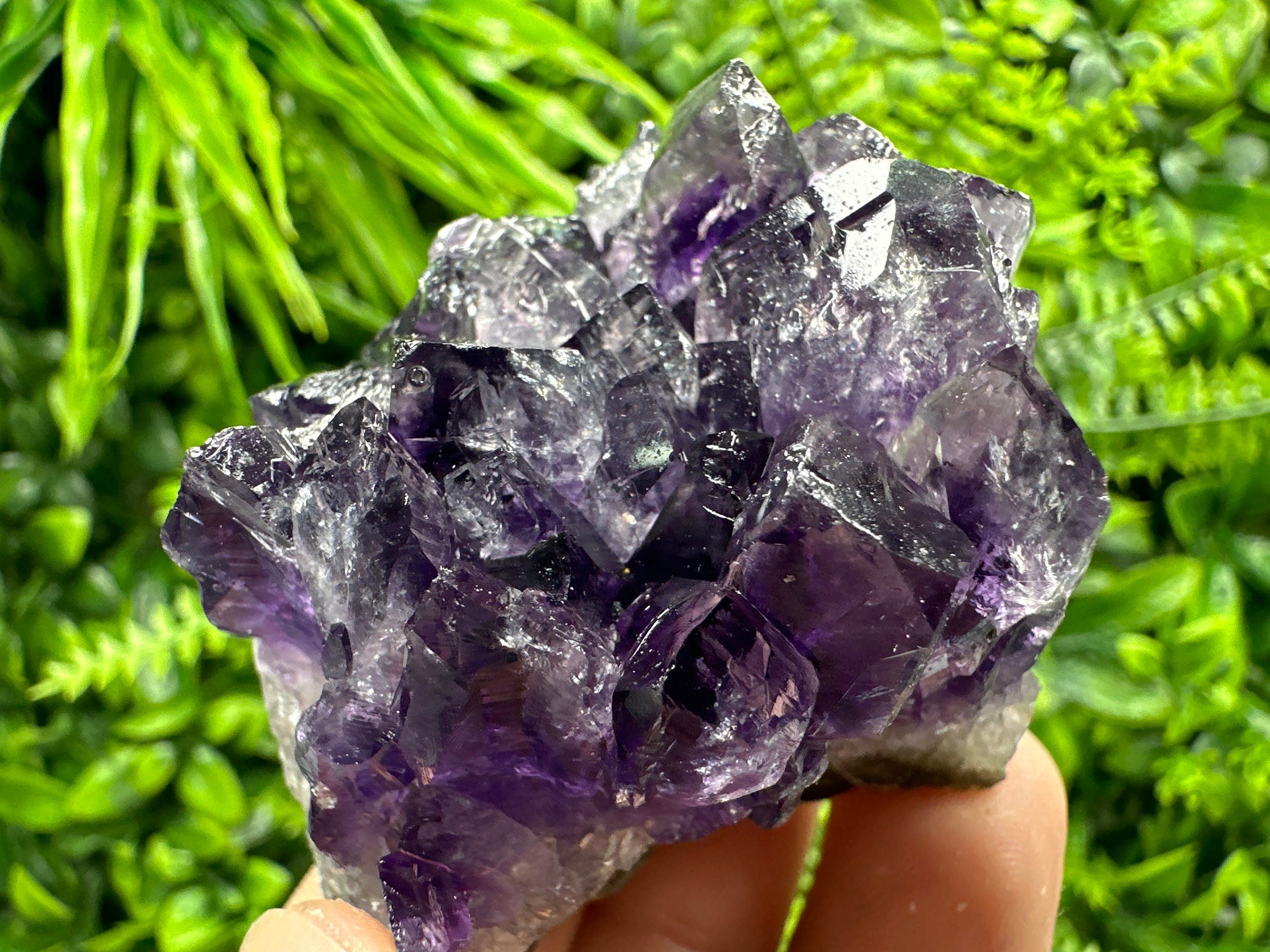Uruguay Amethyst Cluster: Natural Purple Quartz Crystal, Home Decor