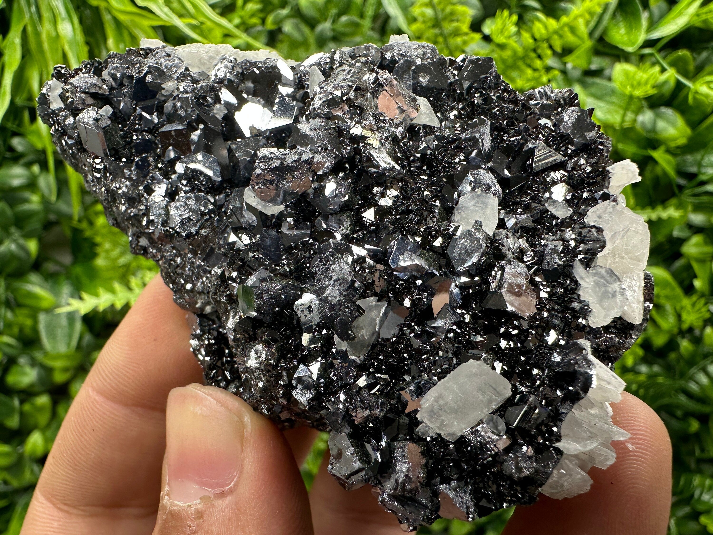 Galena Sphalerite Calcite Cluster: Borieva Mine, Bulgaria