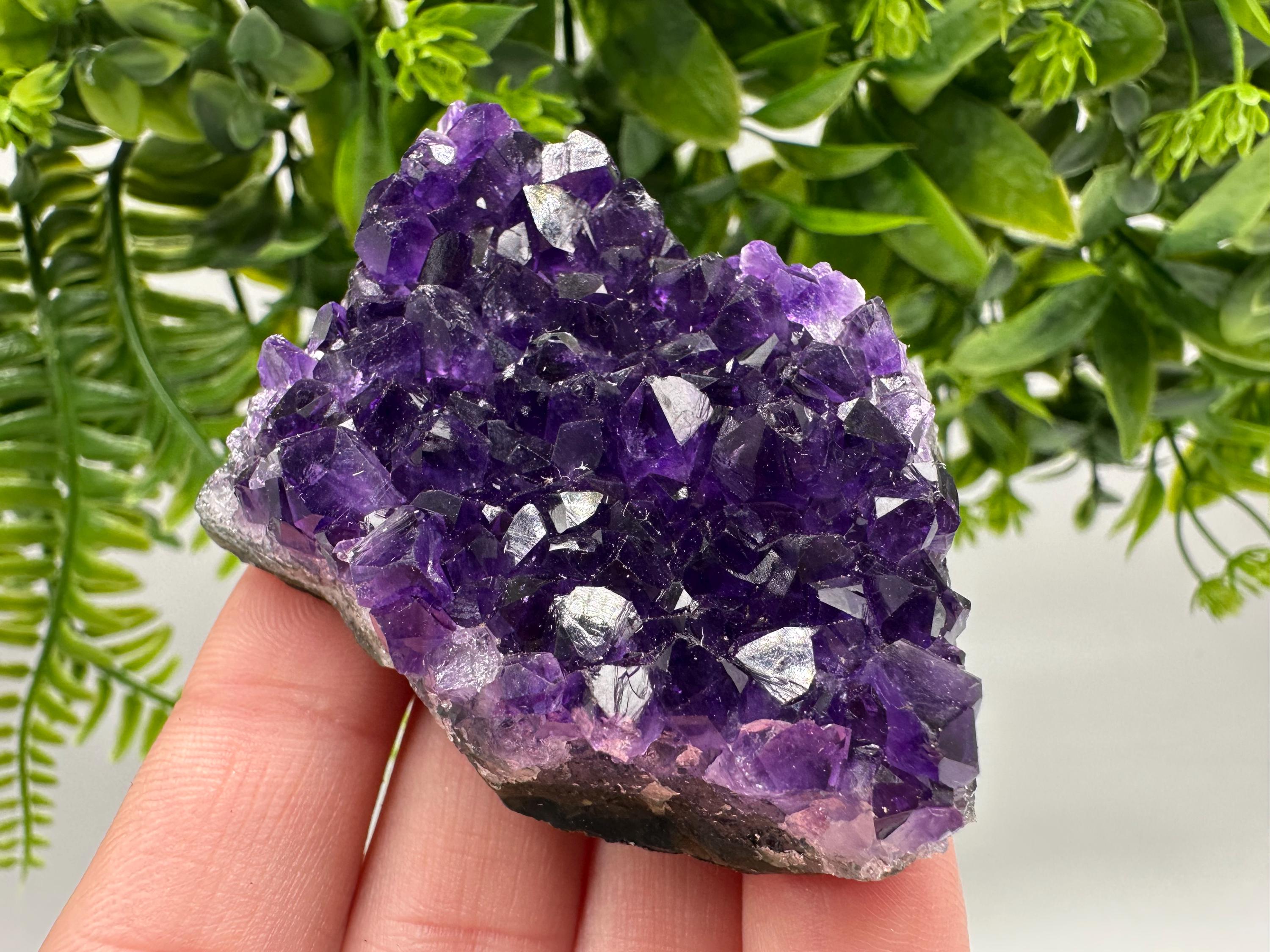 Uruguay Amethyst Crystal: Purple Quartz Home Decor, Energy Stone