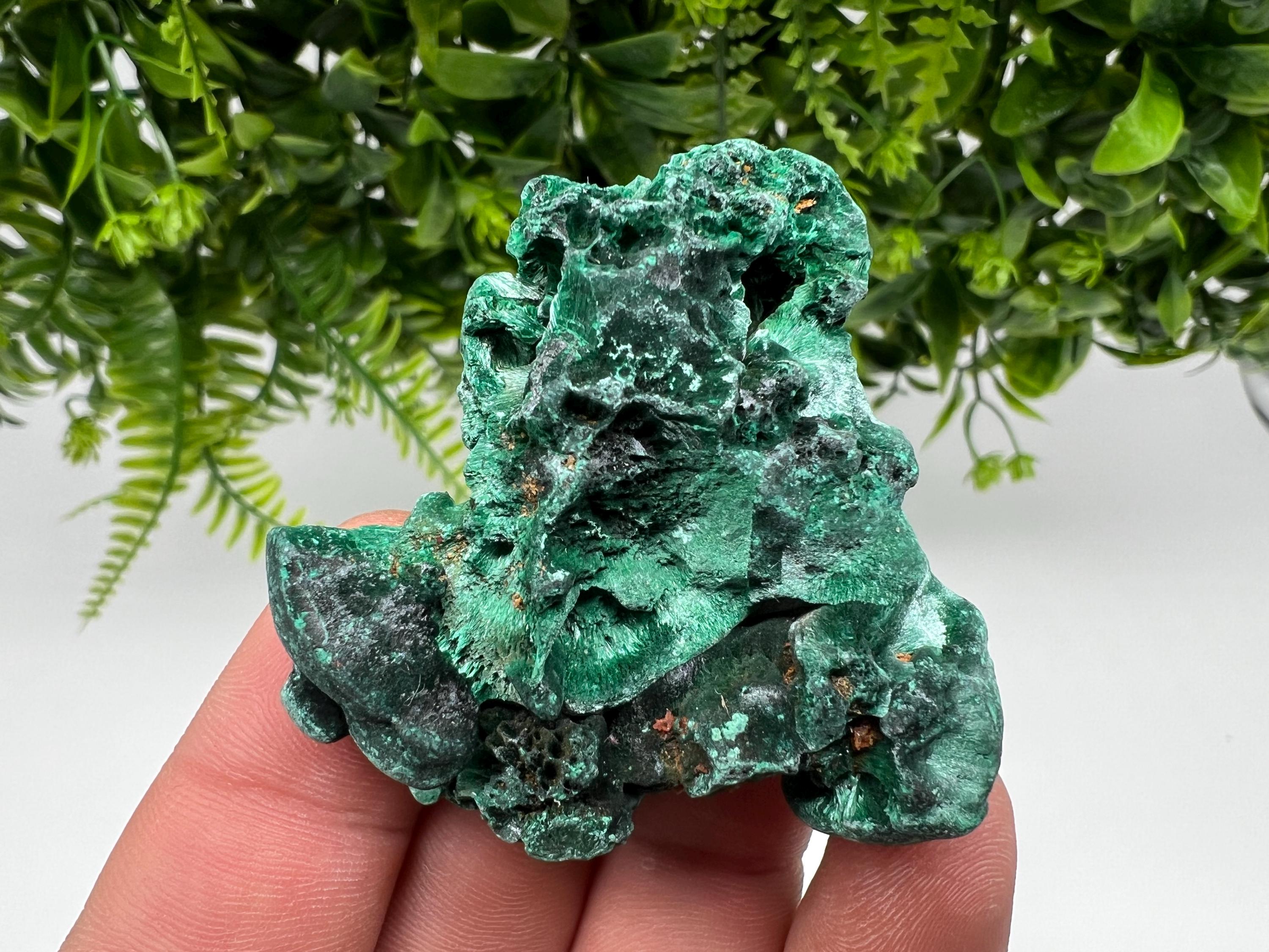 Green Polished Malachite Crystal, Congo Mineral Specimen