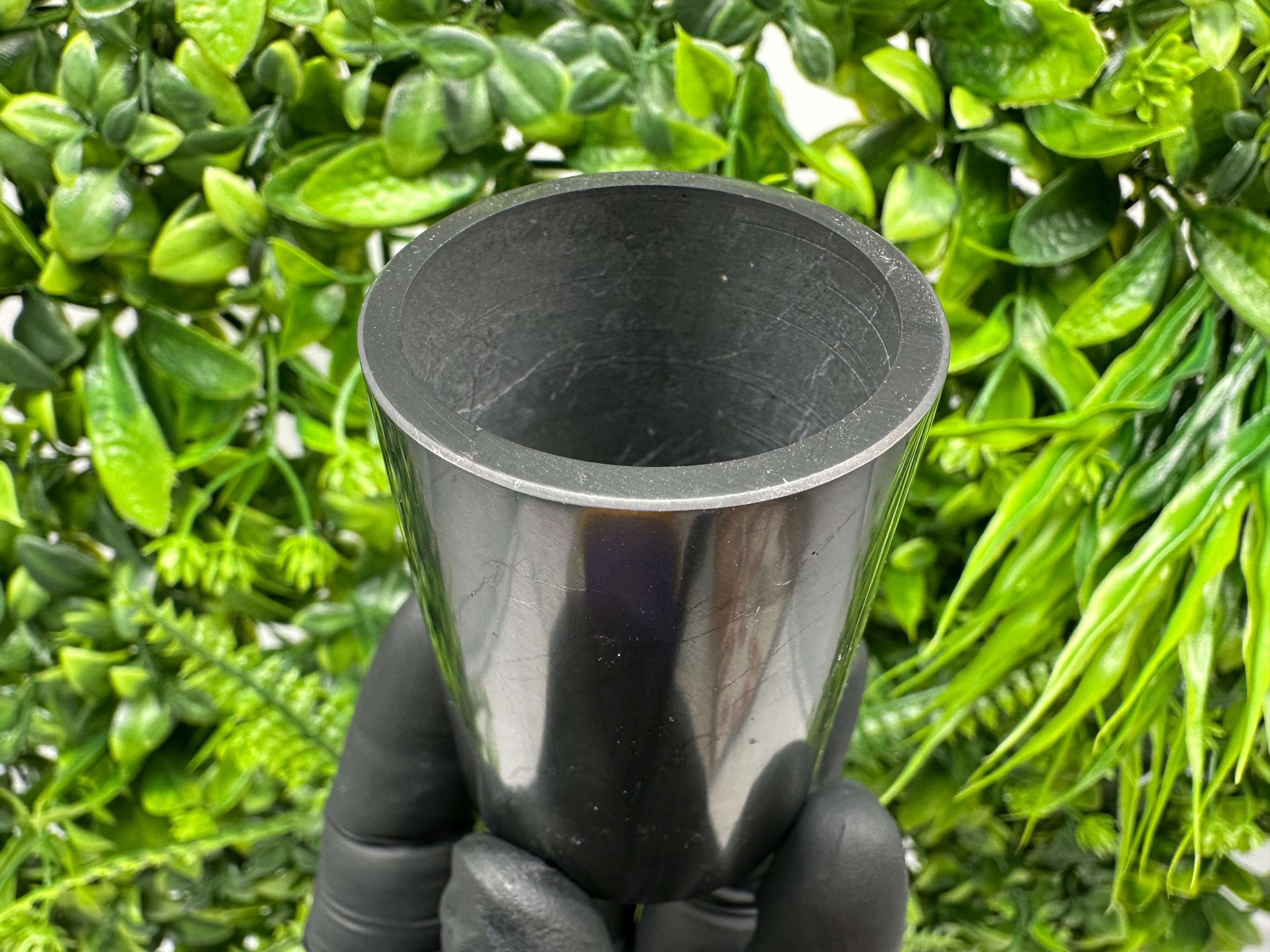 Polished Shungite Cup (60mm): Chakra Healing Stone